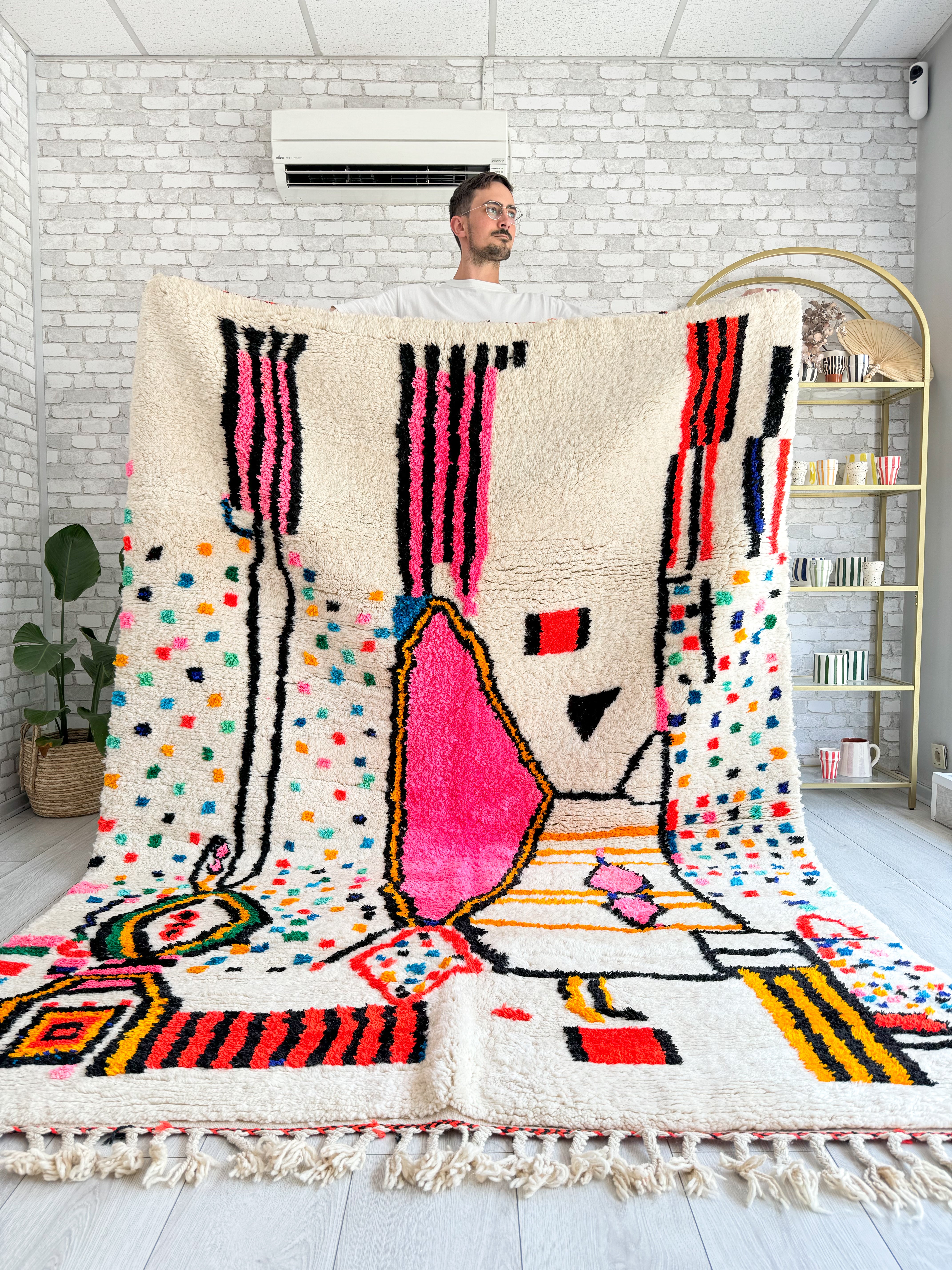 Colorful Berber rug 188 x 286 cm - n°1119