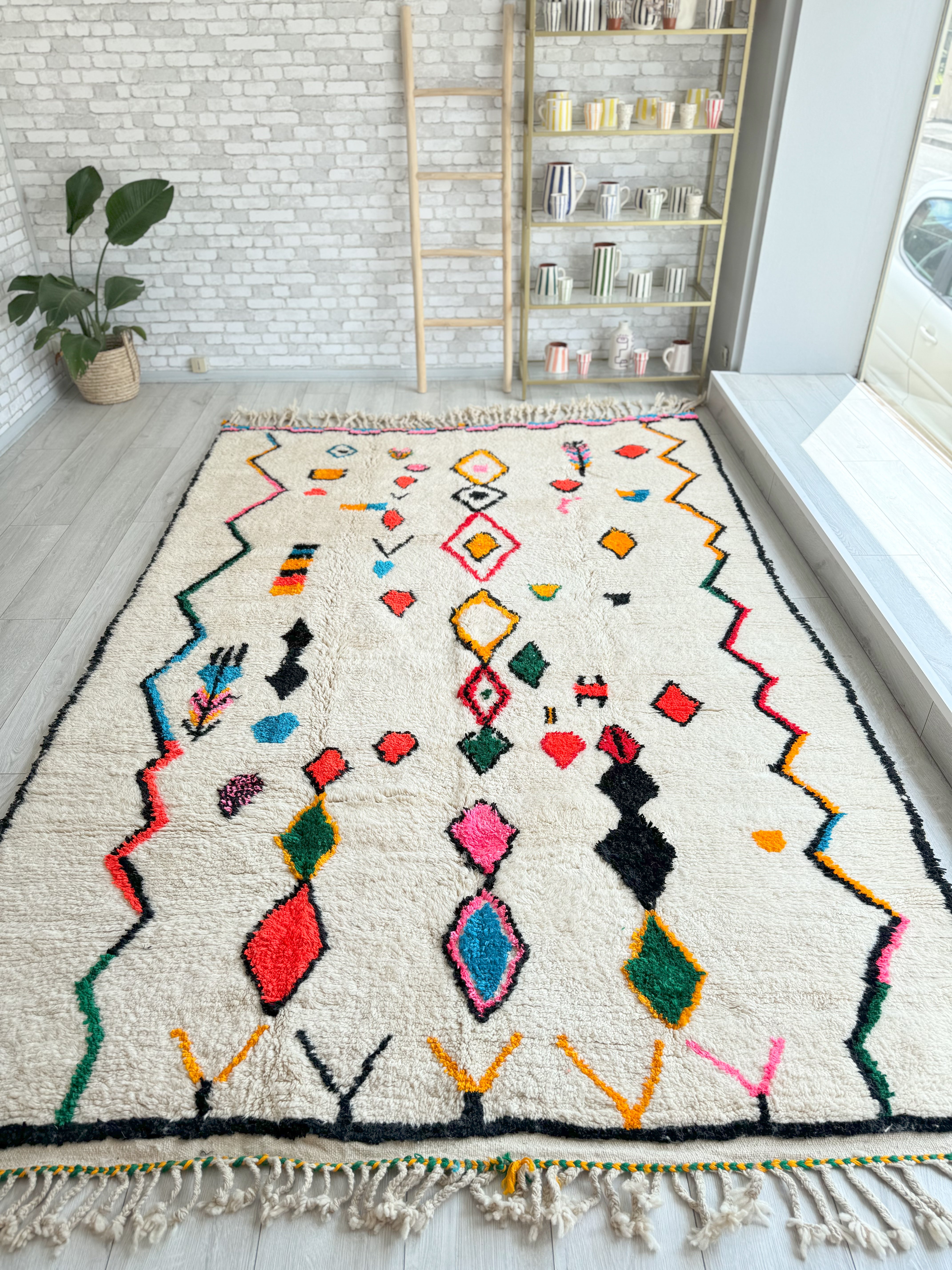 Colorful Moroccan Rug 201 x 320 cm / 6.6 x 10.5 ft - n°1279