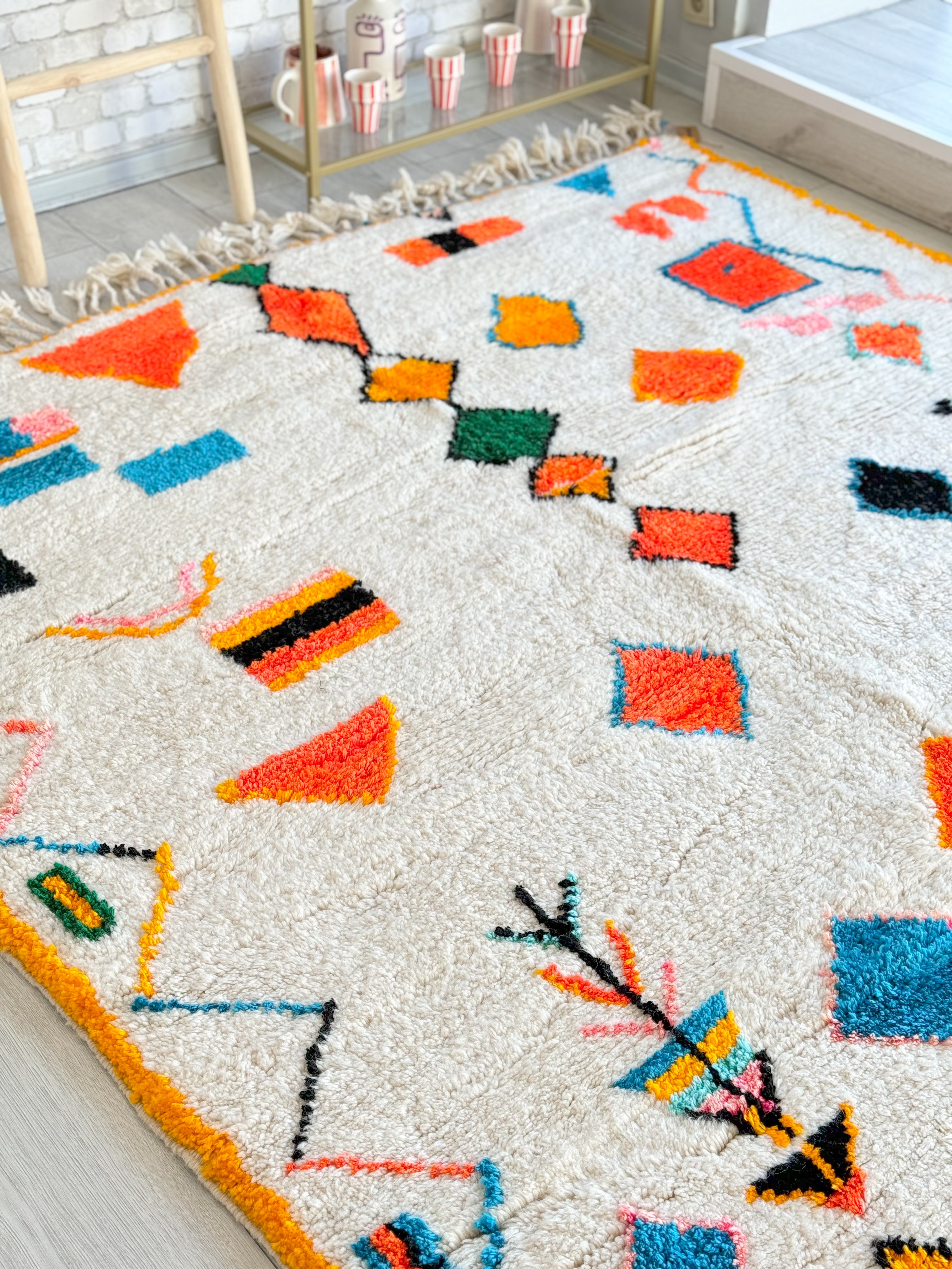 Colorful Berber rug 197 x 310 cm - n°886