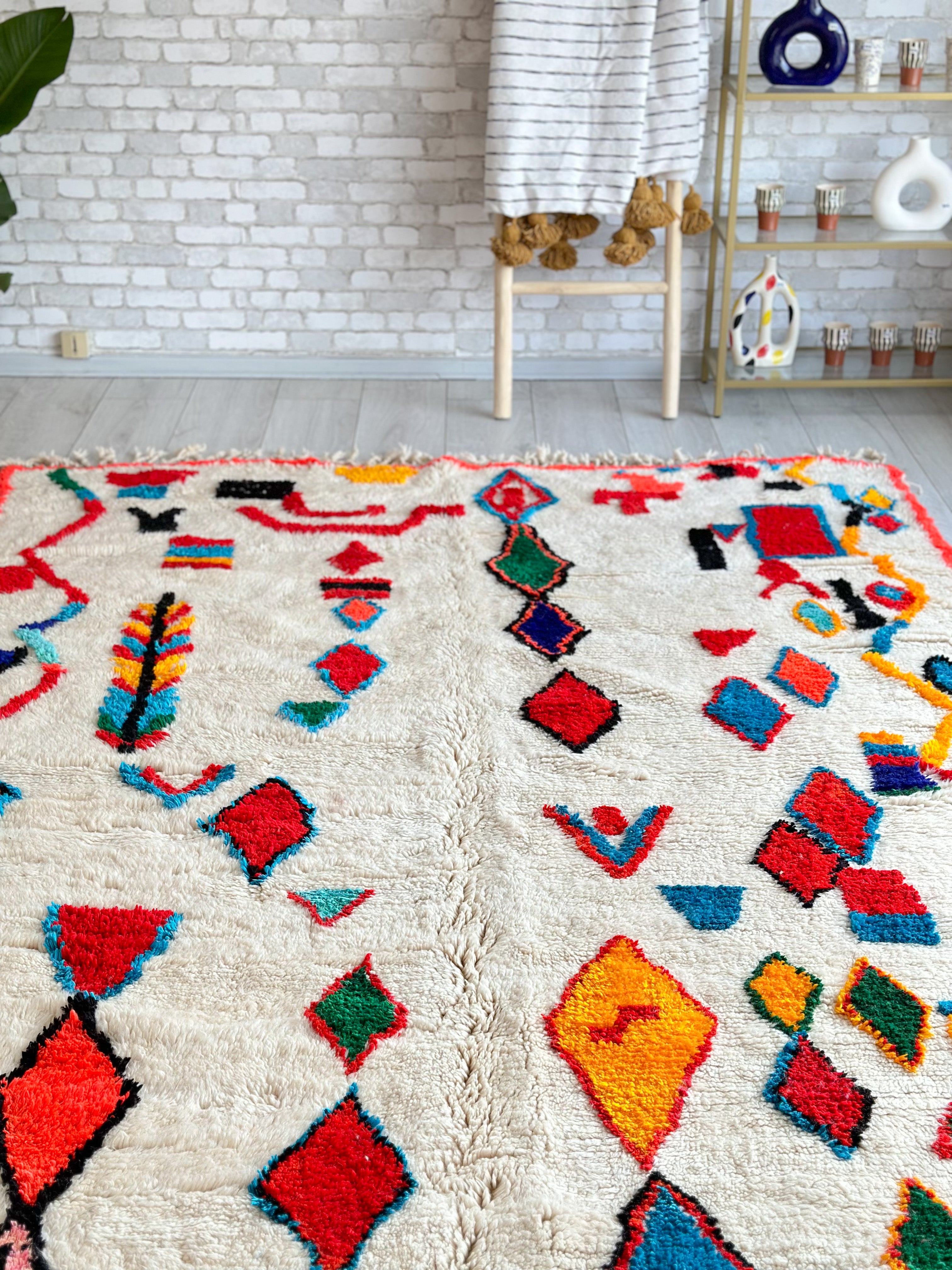 Colorful Berber rug 192 x 305 cm - n°599