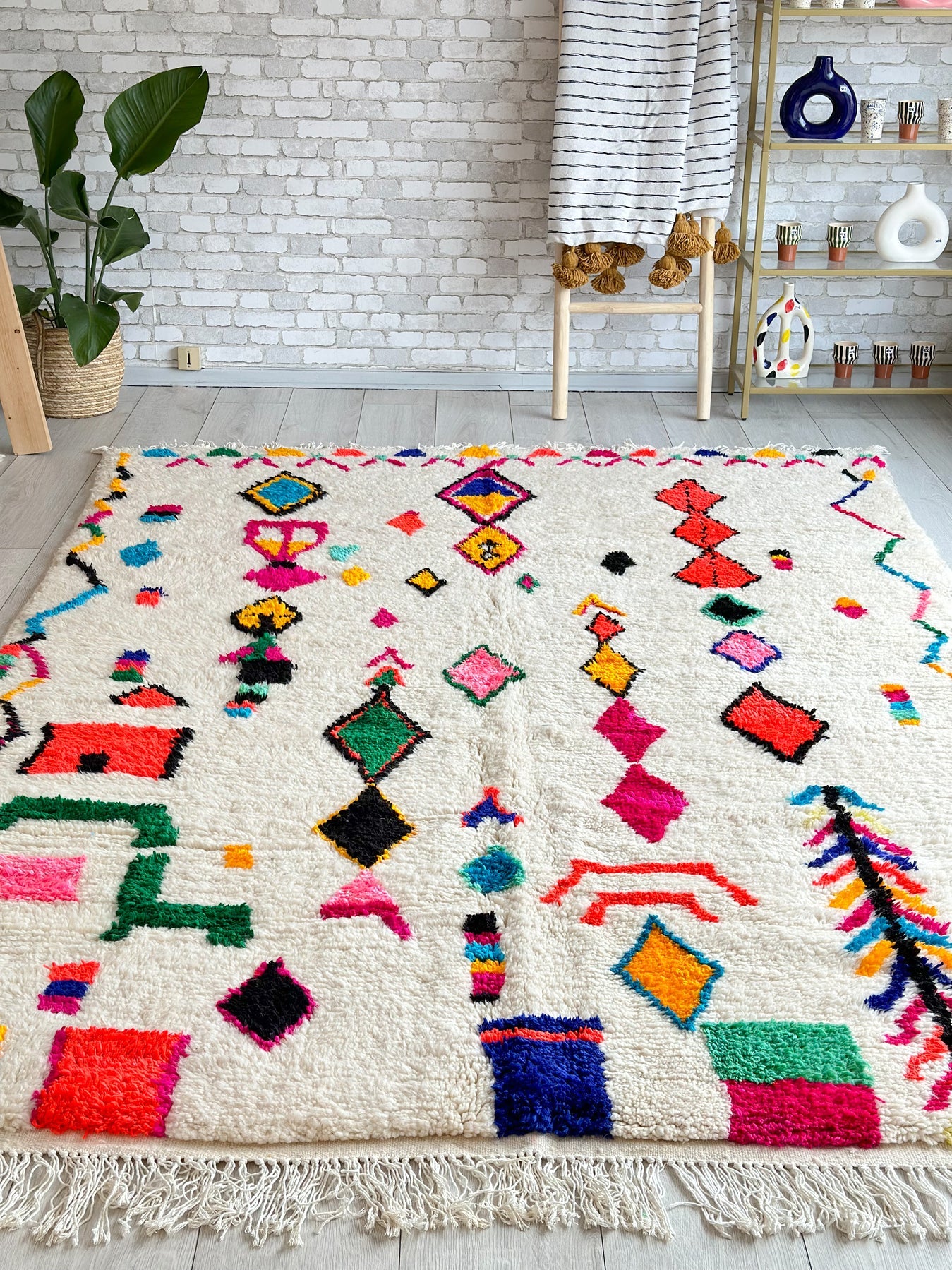 Colorful Berber carpet - n°593