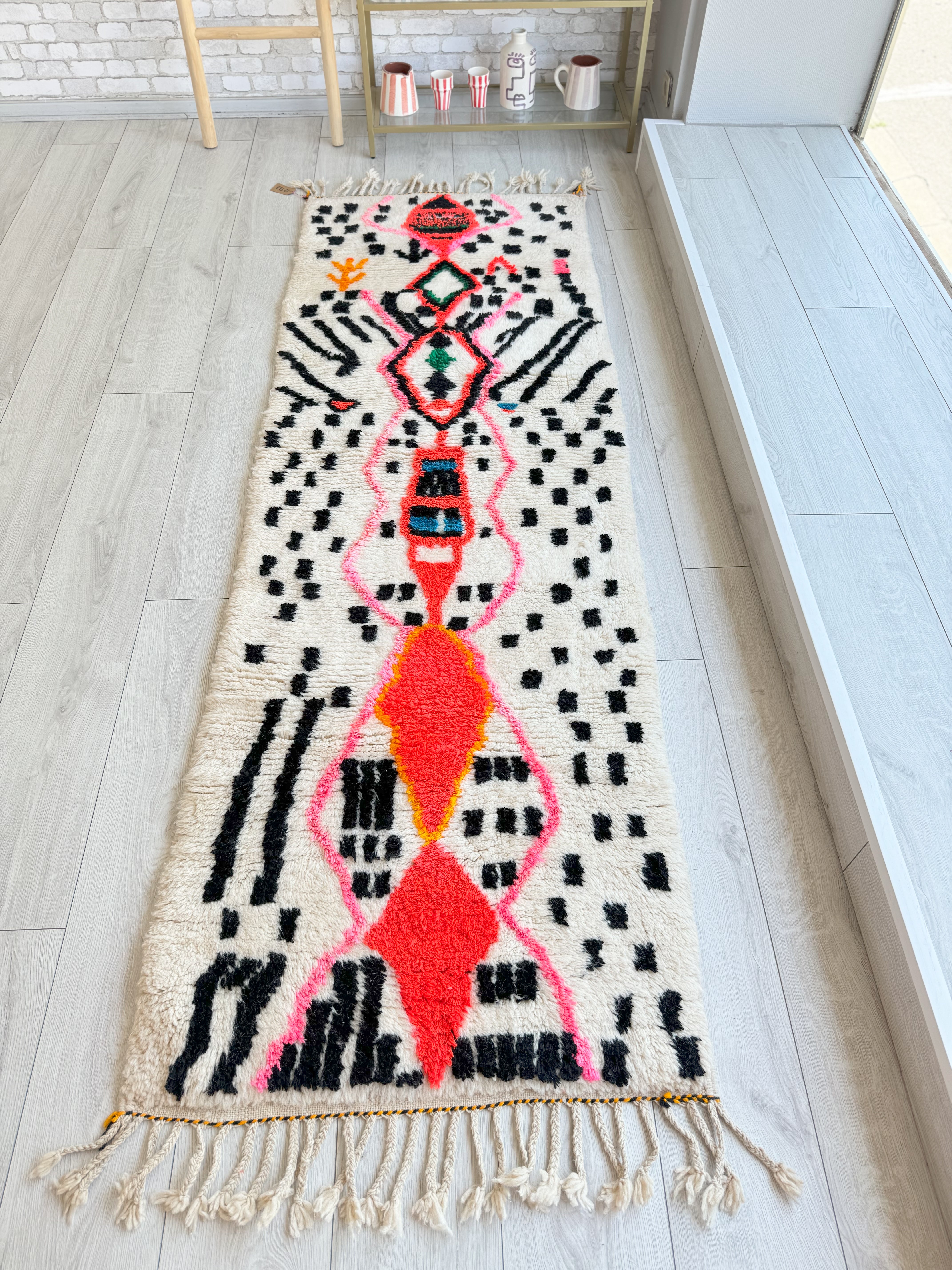 Colorful Moroccan Runner Rug 82 x 265 cm / 2.7 x 8.7 ft - n°1292