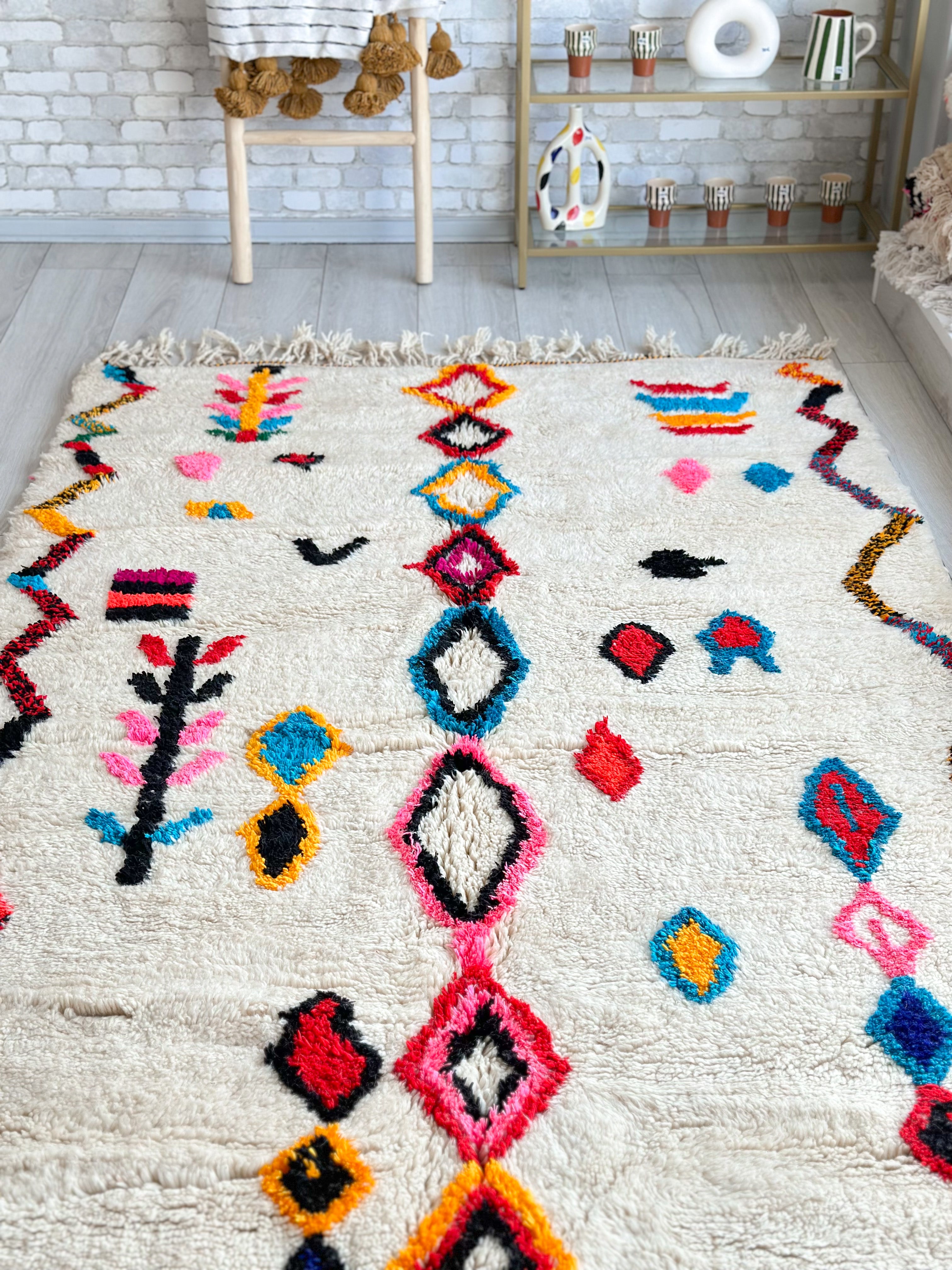 Colorful Berber carpet - n°630 