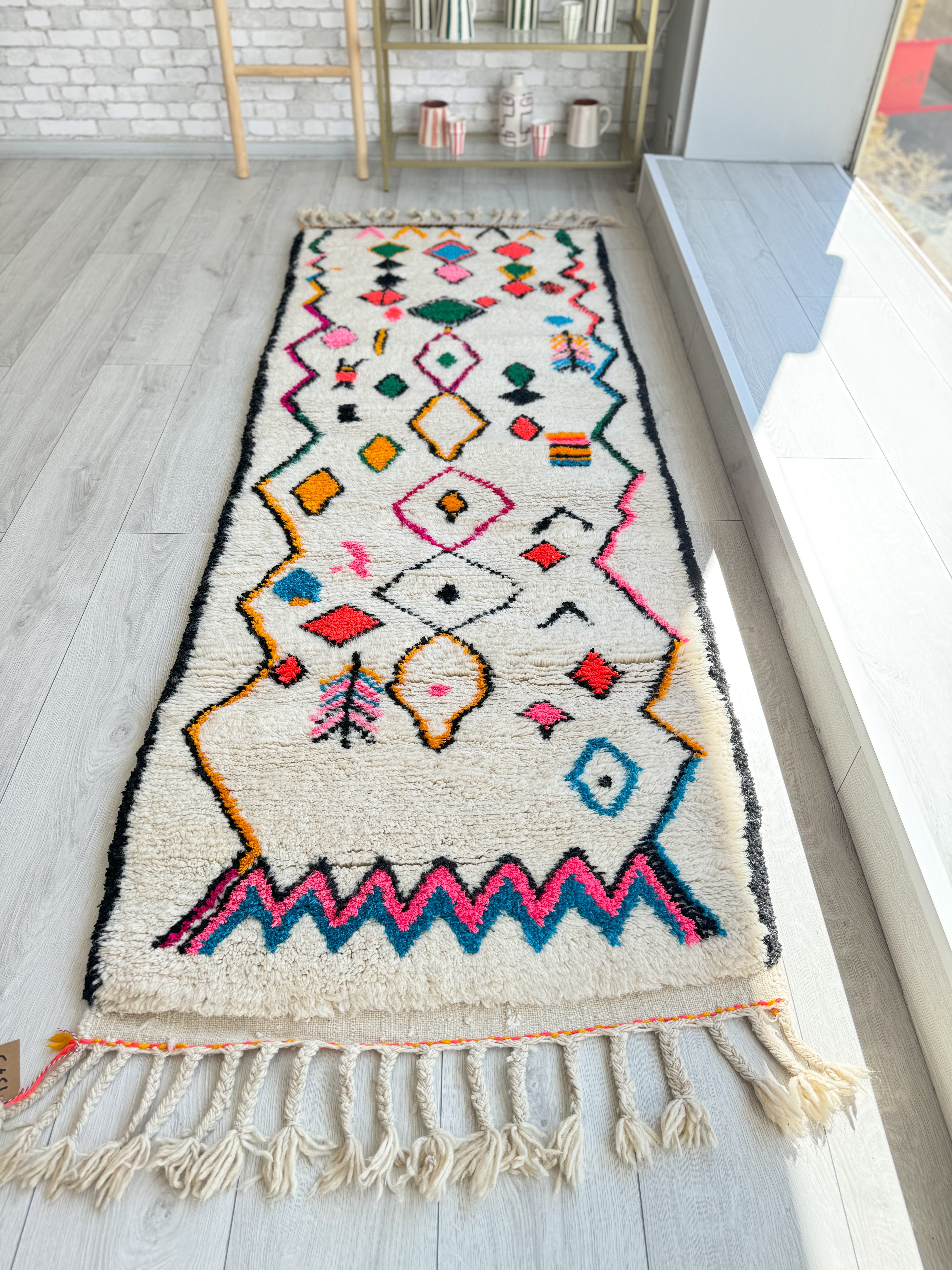 Tapis de couloir coloré 90 x 260 cm - n°1375