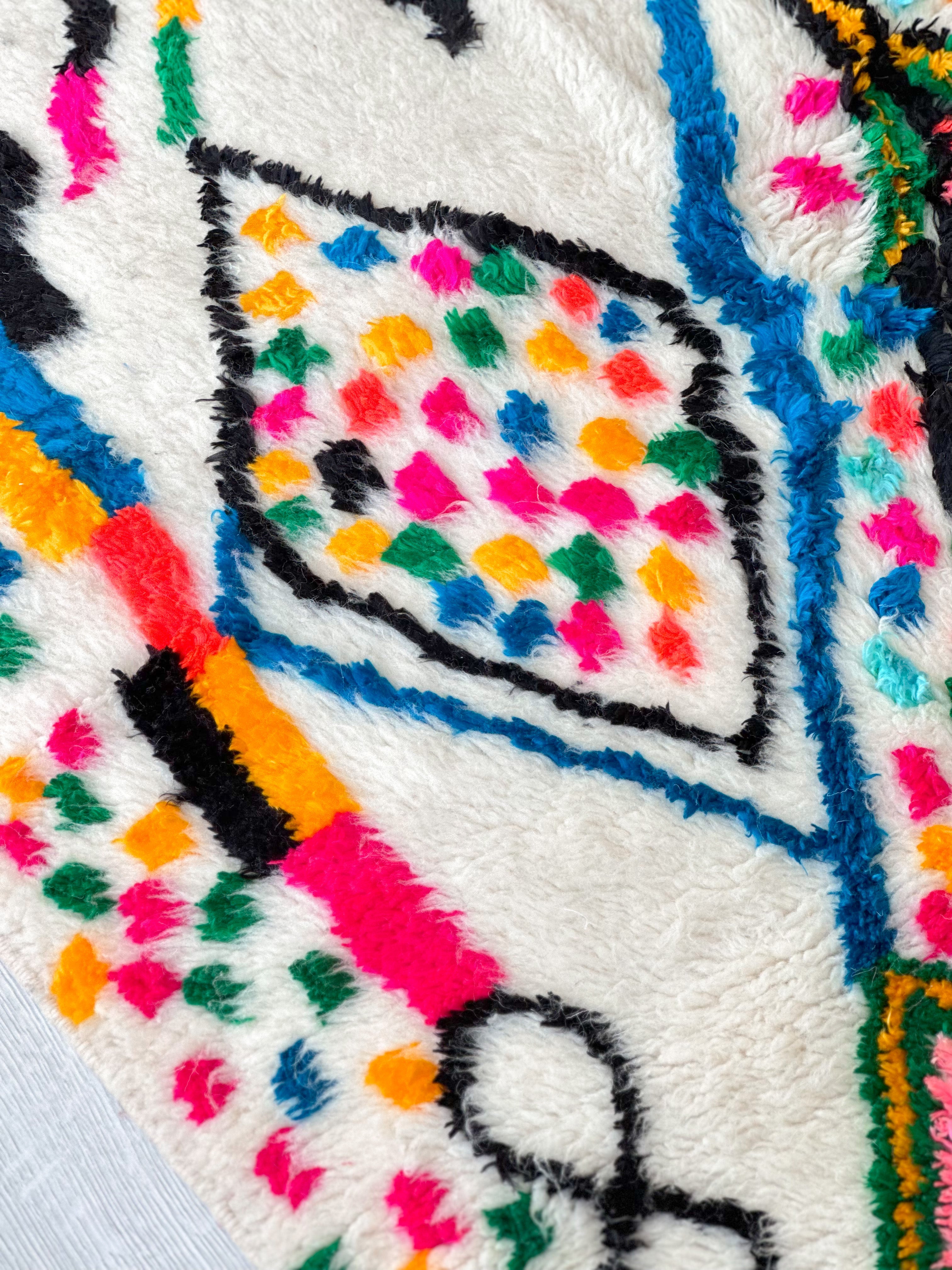 Colorful Berber rug 98 x 160 cm - n°657