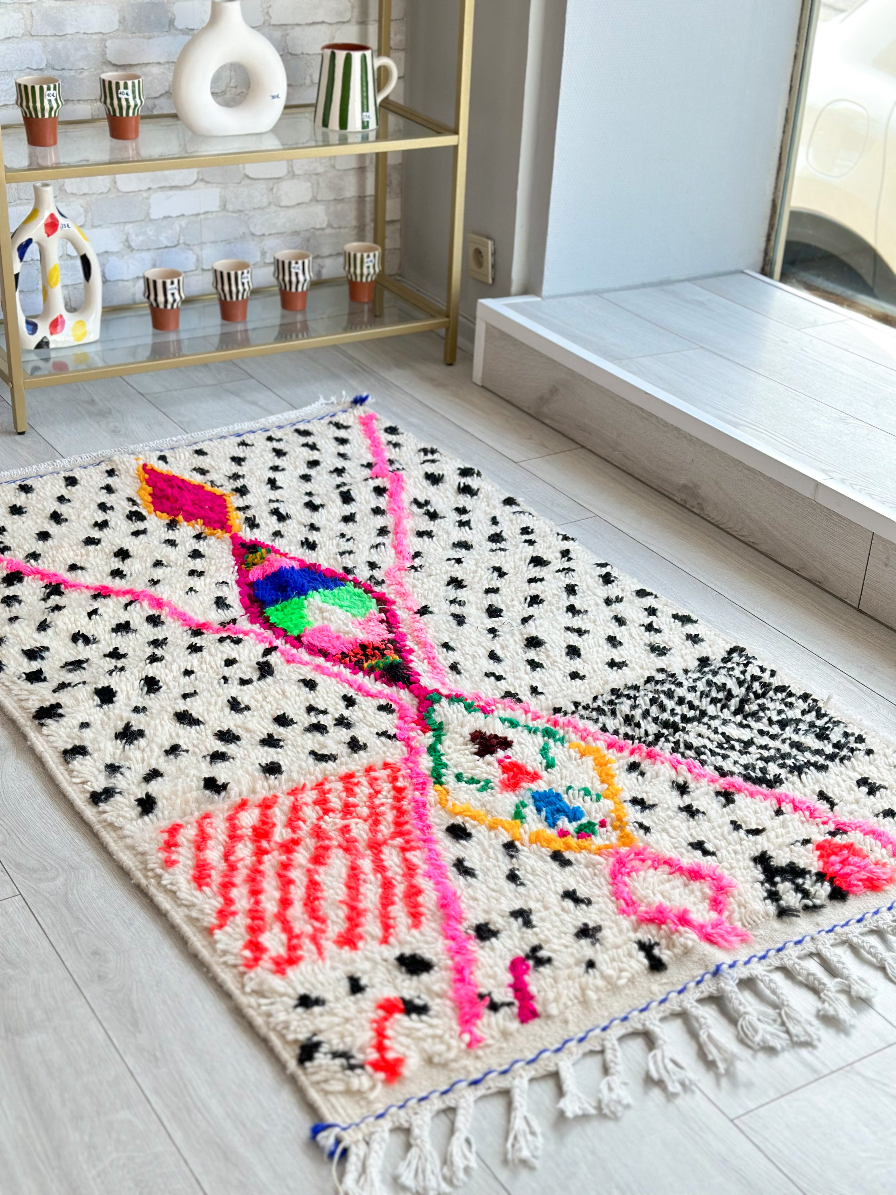 Colorful Berber rug 87 x 155 cm - n°645