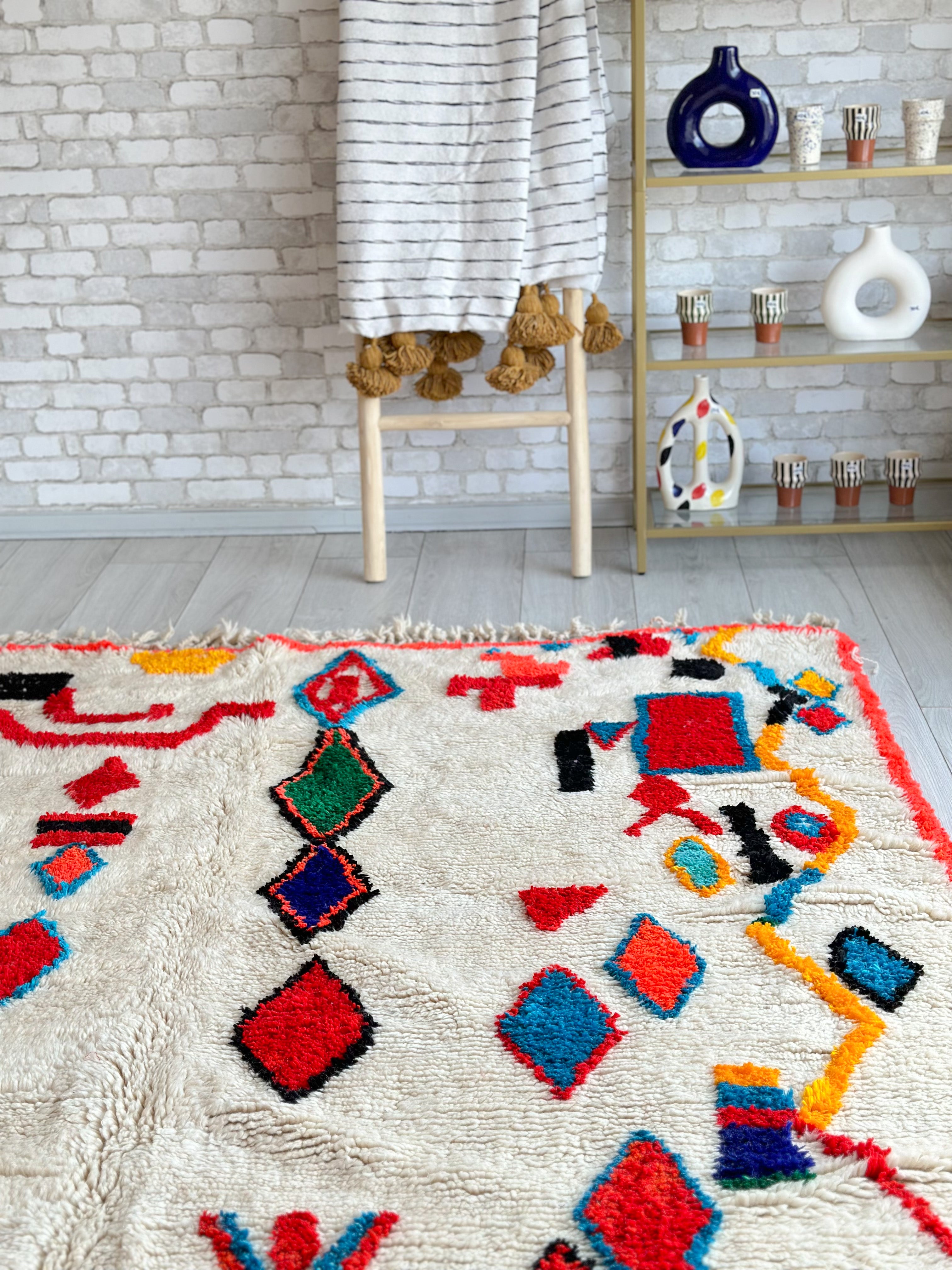 Colorful Berber rug 192 x 305 cm - n°599