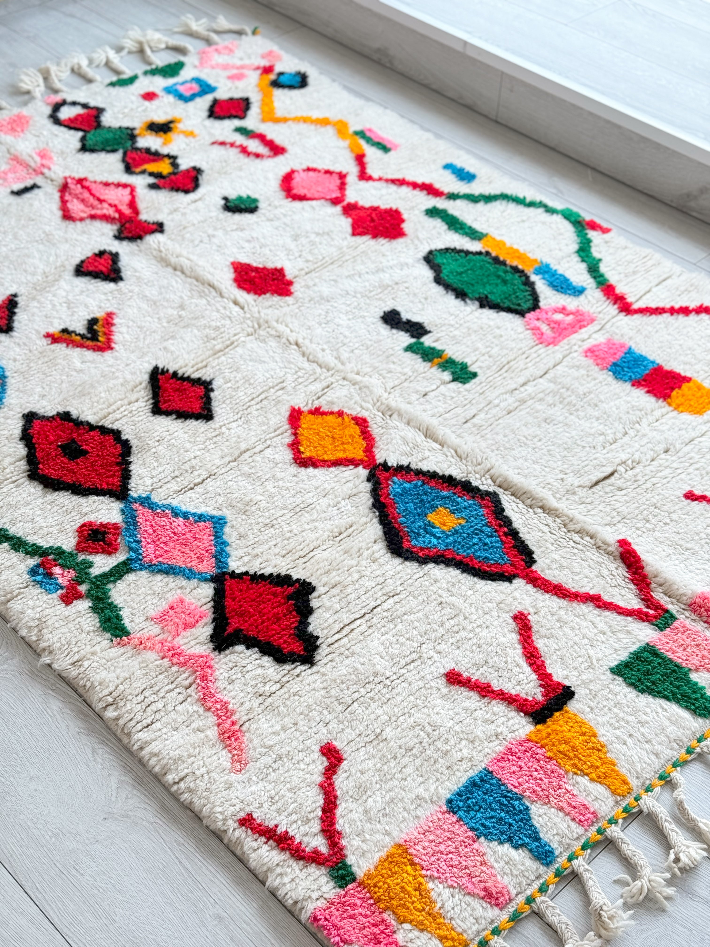 Colorful Berber rug 146 x 220 cm - n°1007