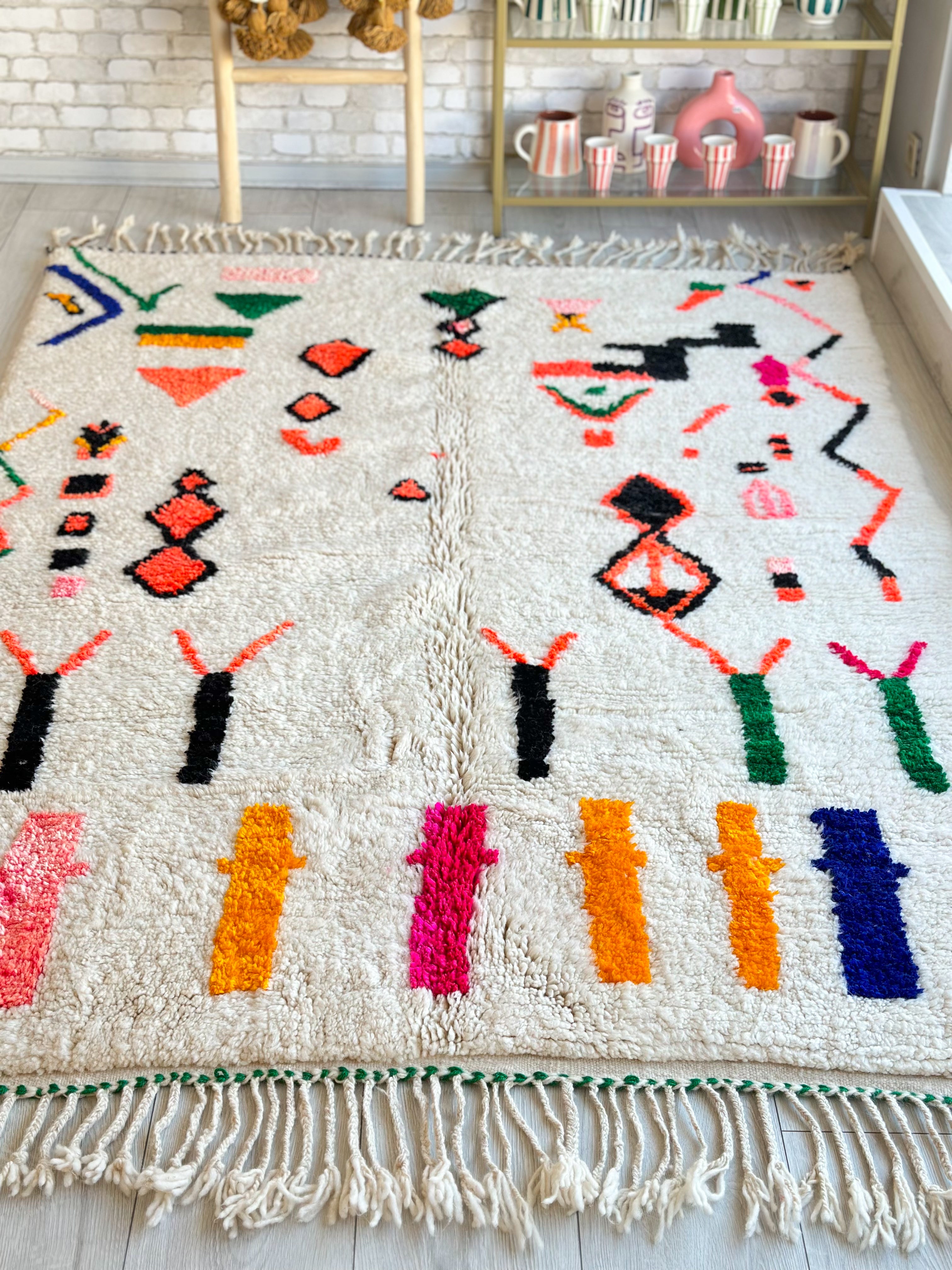 Tapis berbère coloré 155 x 255 cm - n°771