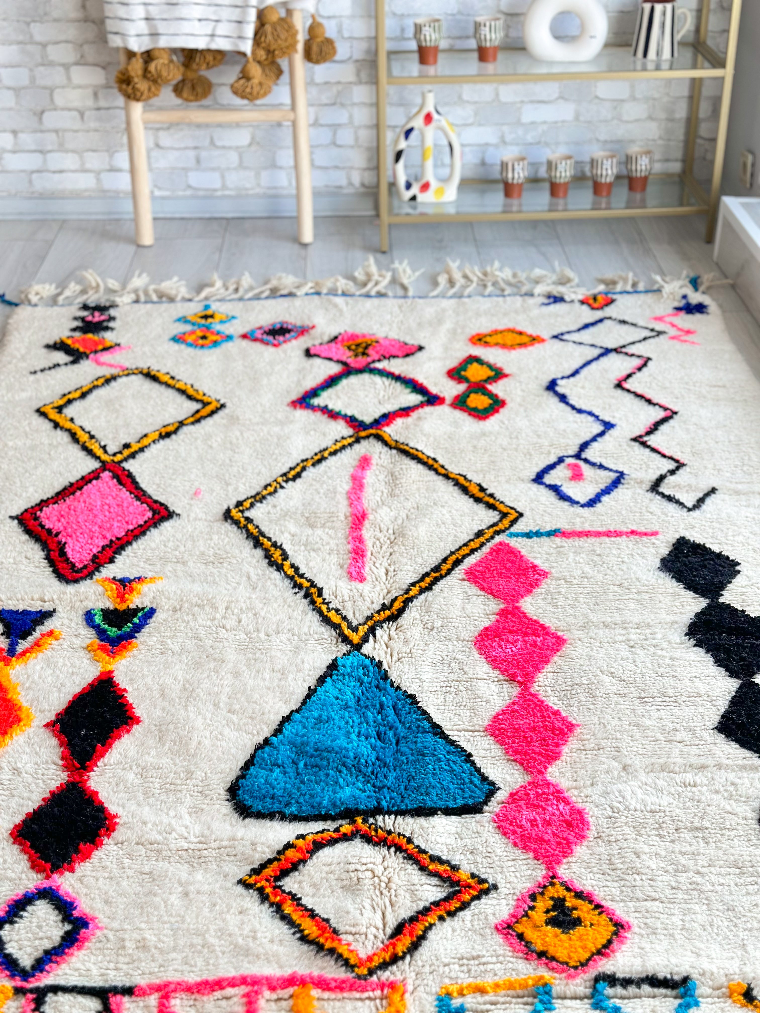 Colorful Berber rug 150 x 260 cm - n°739