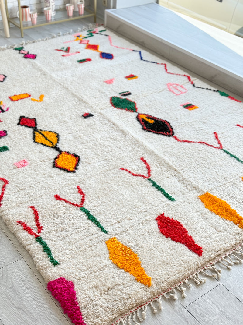 Colorful Berber rug 193 x 290 cm - n°848