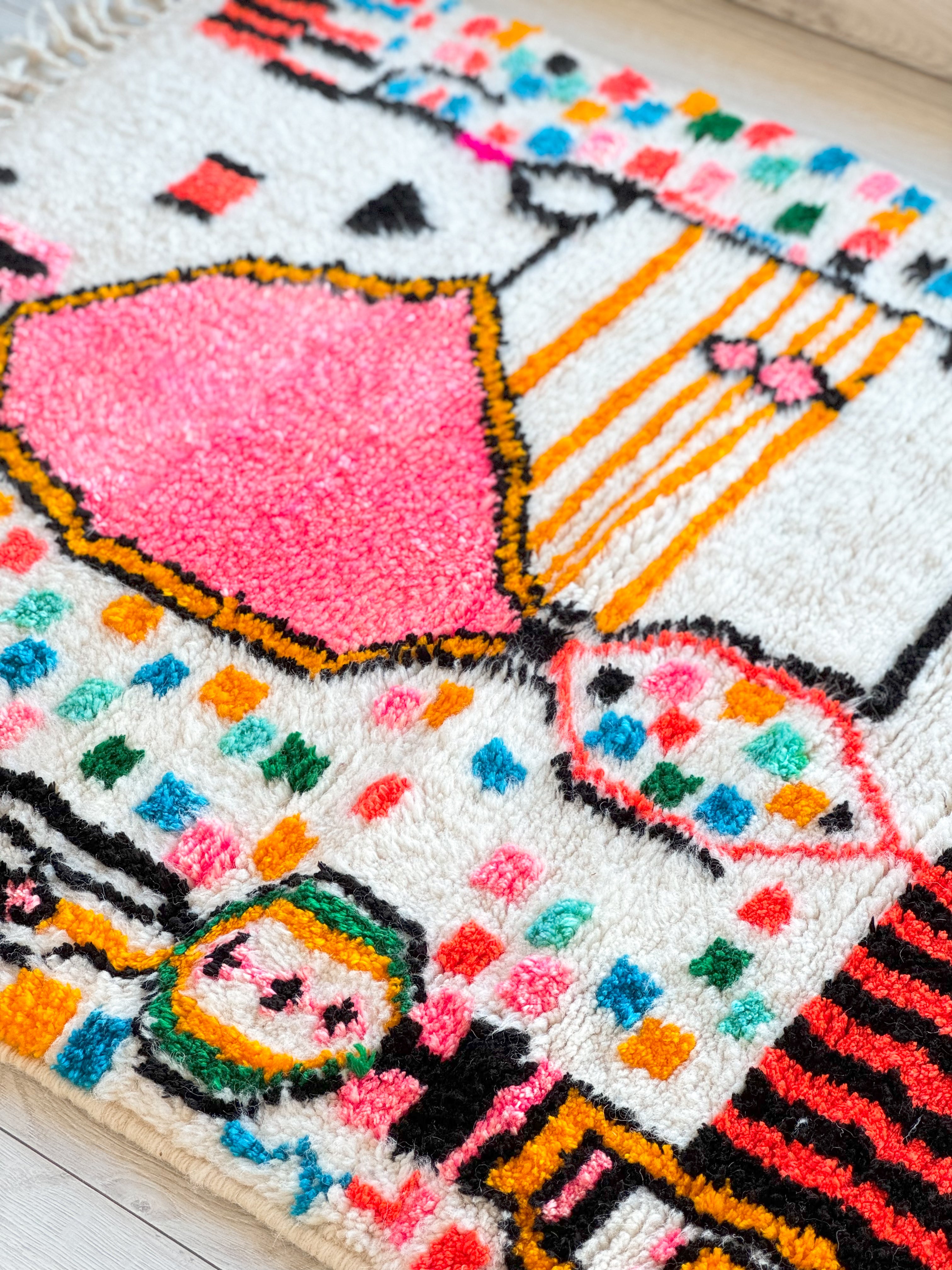 Colorful Berber rug 100 x 162 cm - n°918