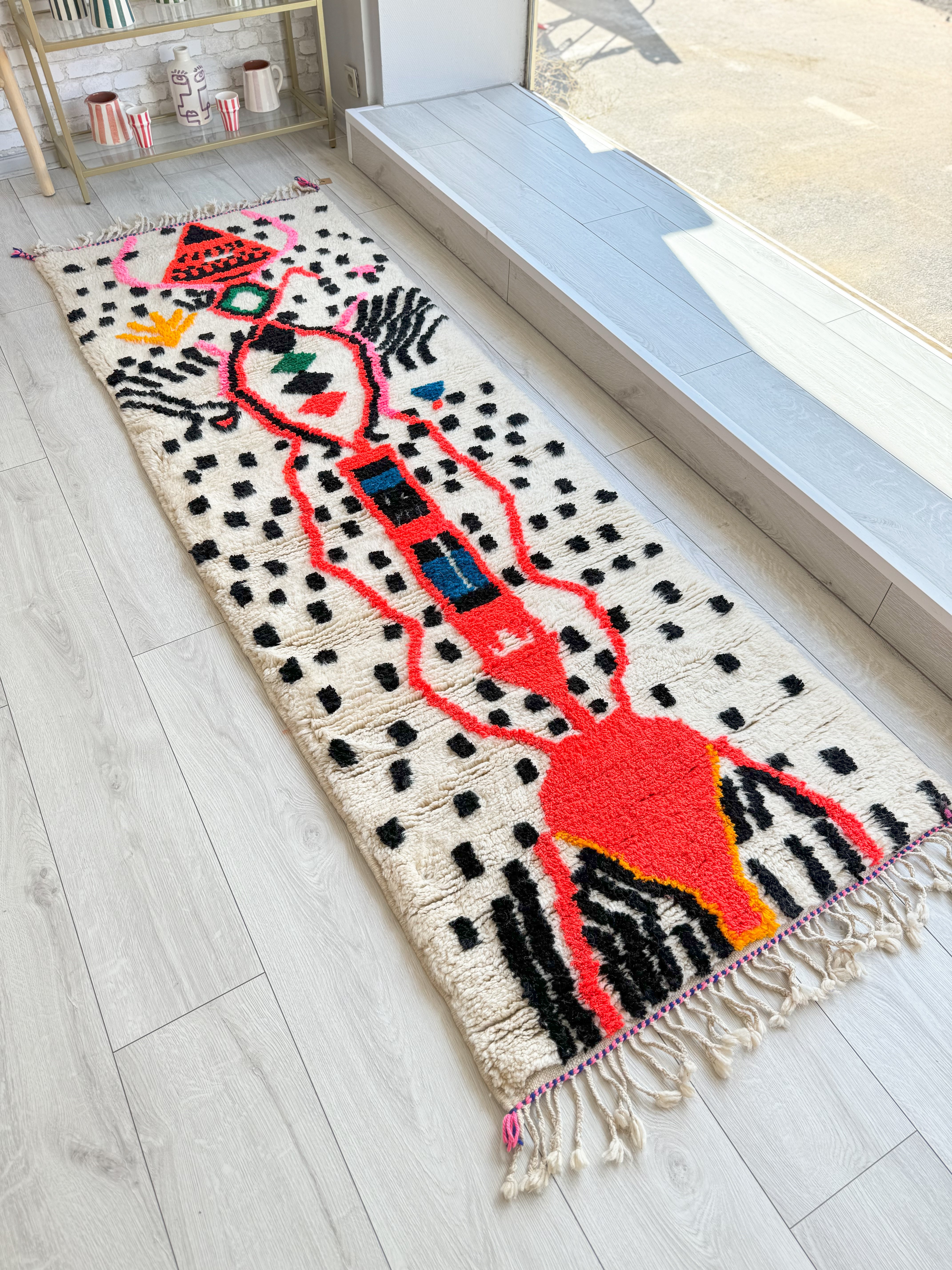 Tapis de couloir coloré 85 x 259 cm - n°1514