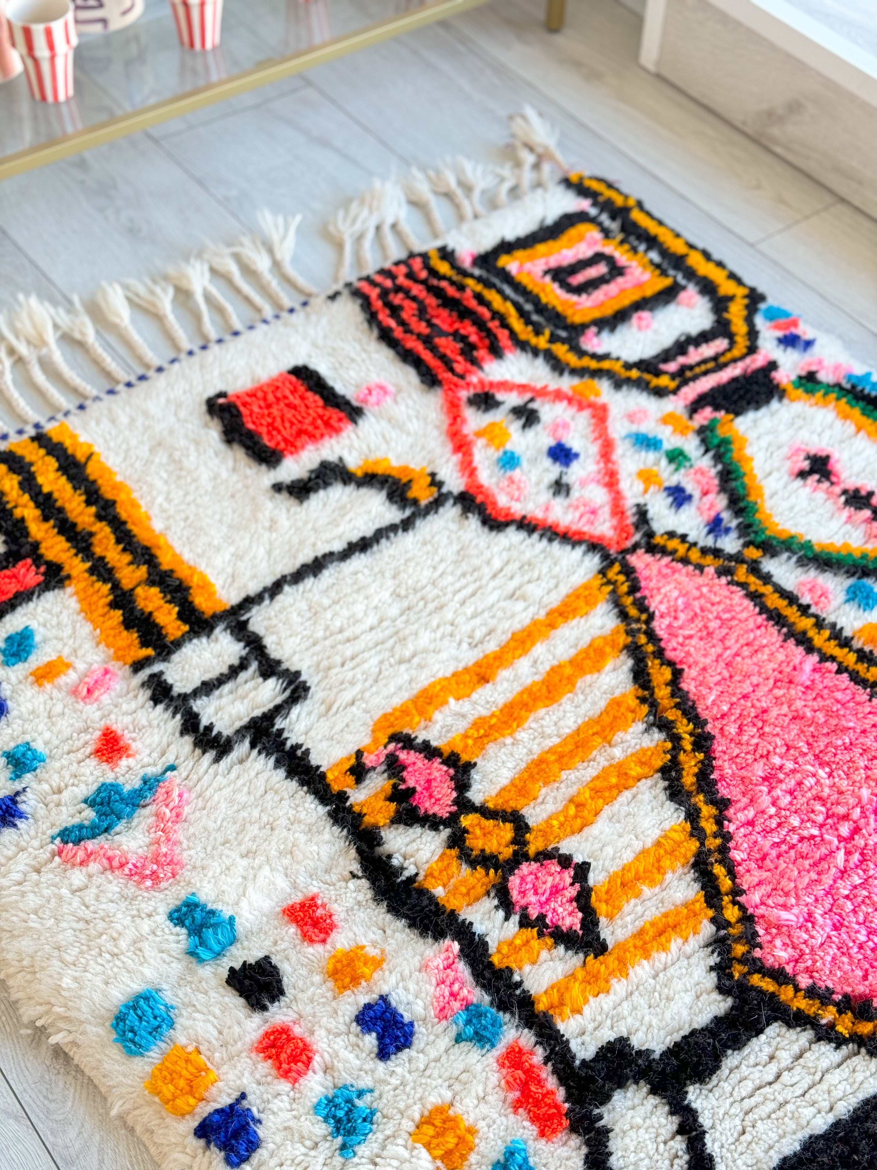 Colorful Berber rug 93 x 160 cm - n°919