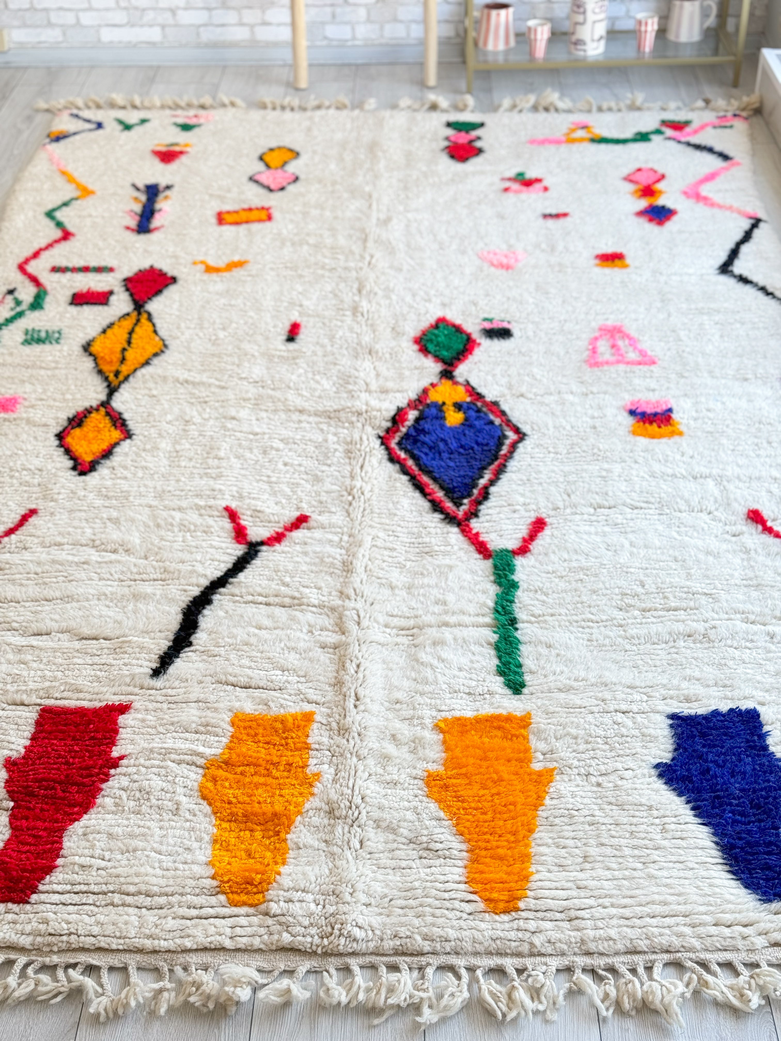 Colorful Berber rug 195 x 310 cm - n°1024