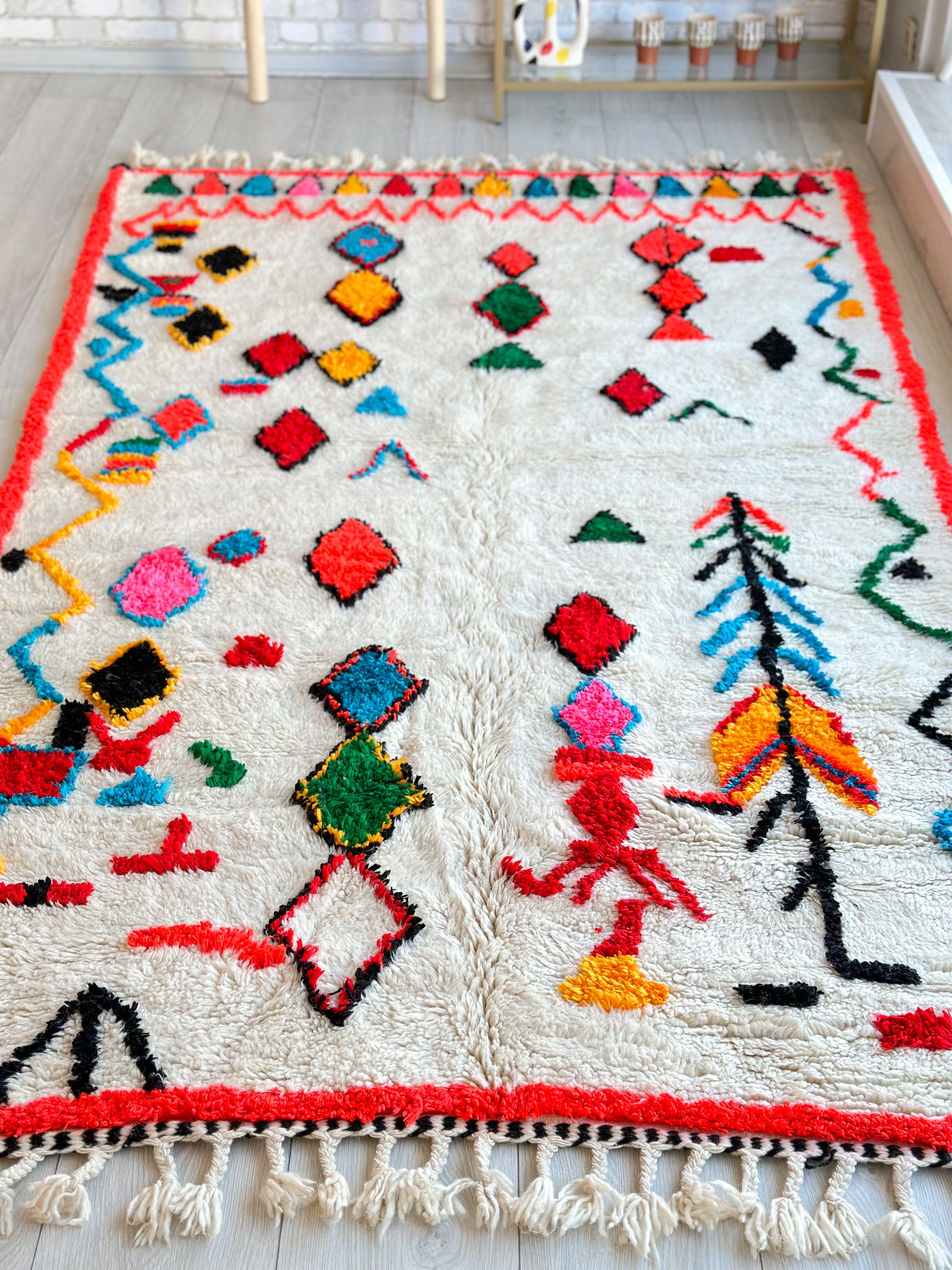 Colorful Berber rug 145 x 268 cm - n°730