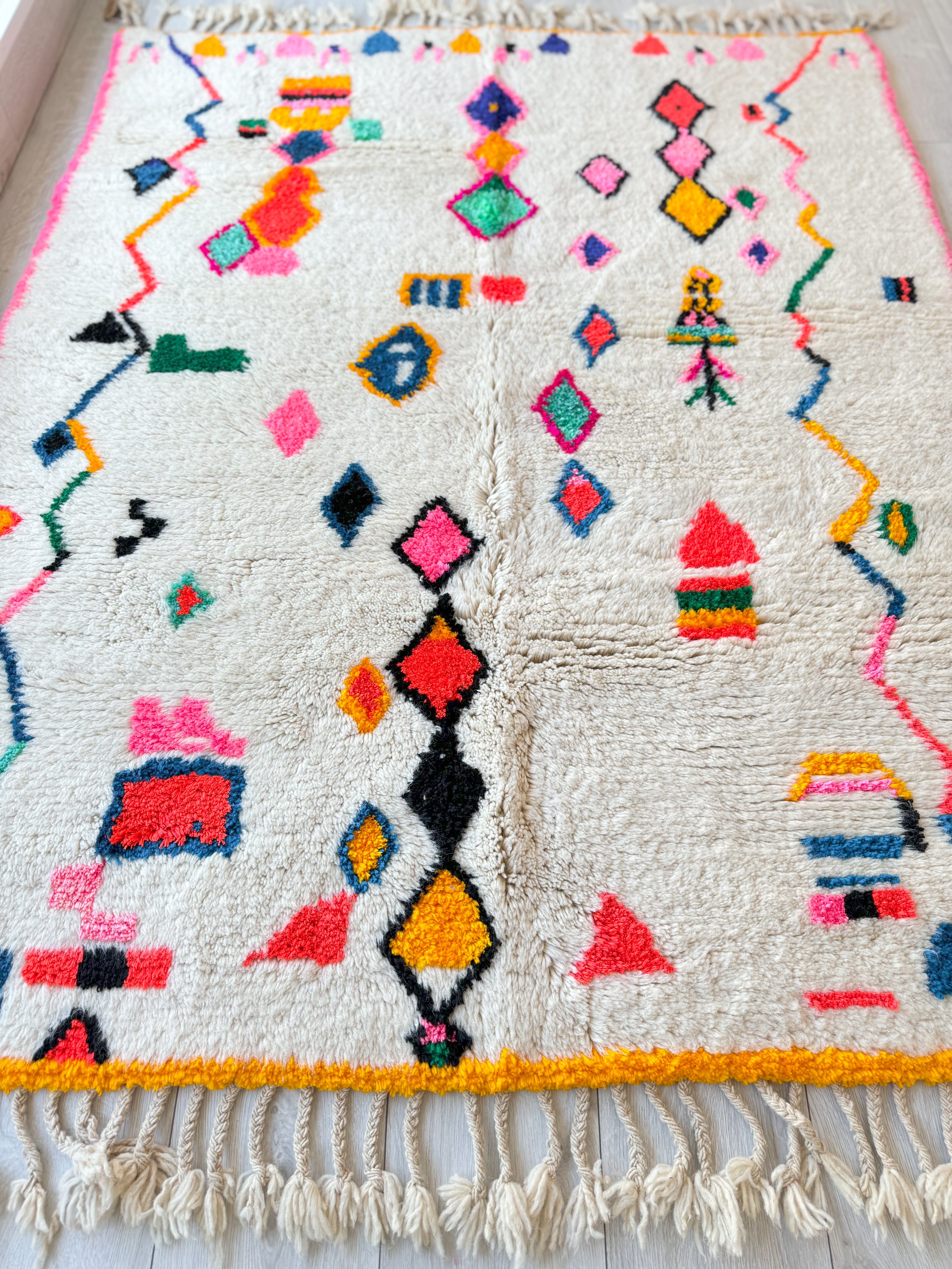 Colorful Berber Rug 155 x 214 cm / 5.1 x 7.0 ft - n°1486