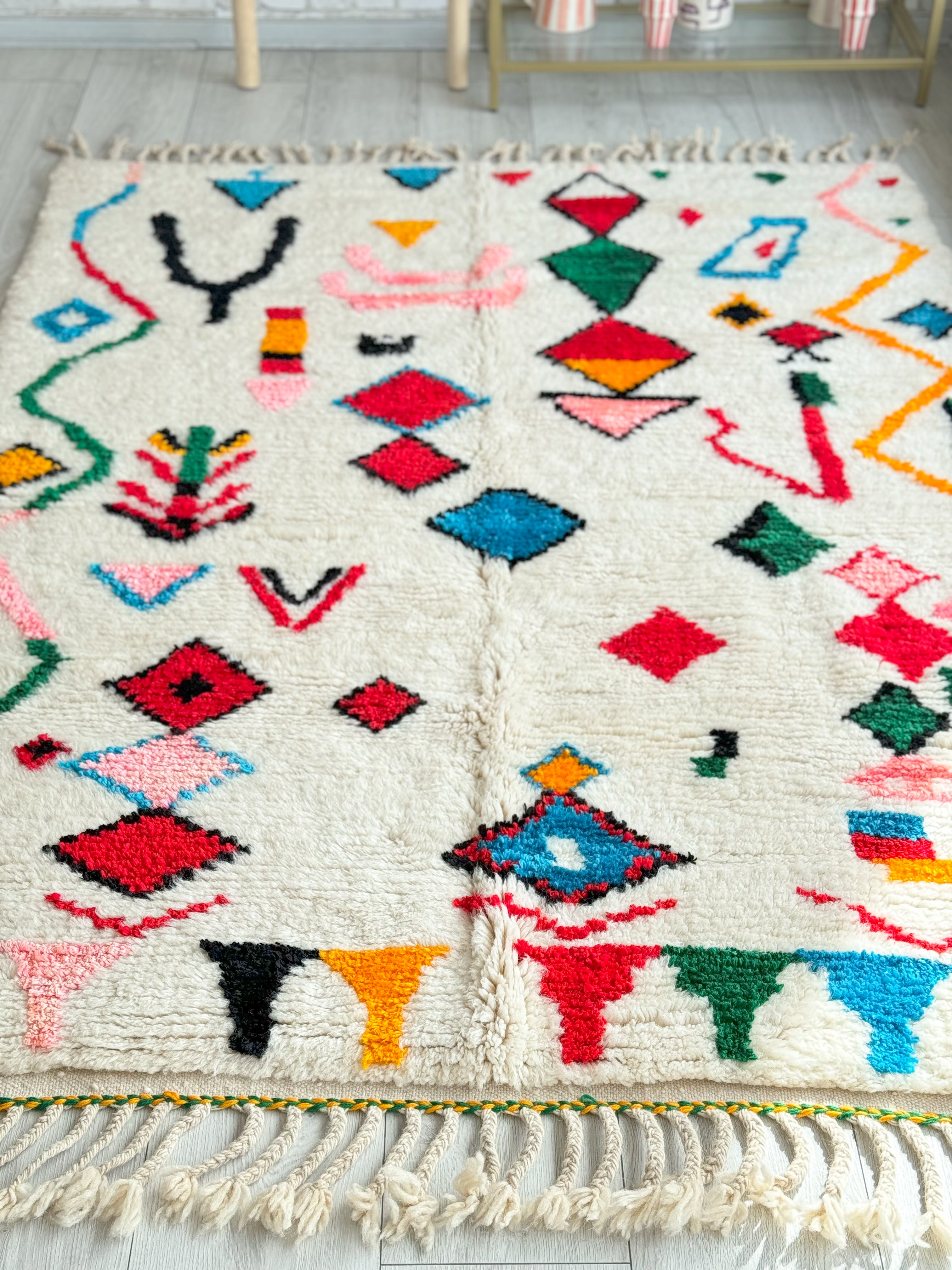 Colorful Berber rug 150 x 210 cm - n°991