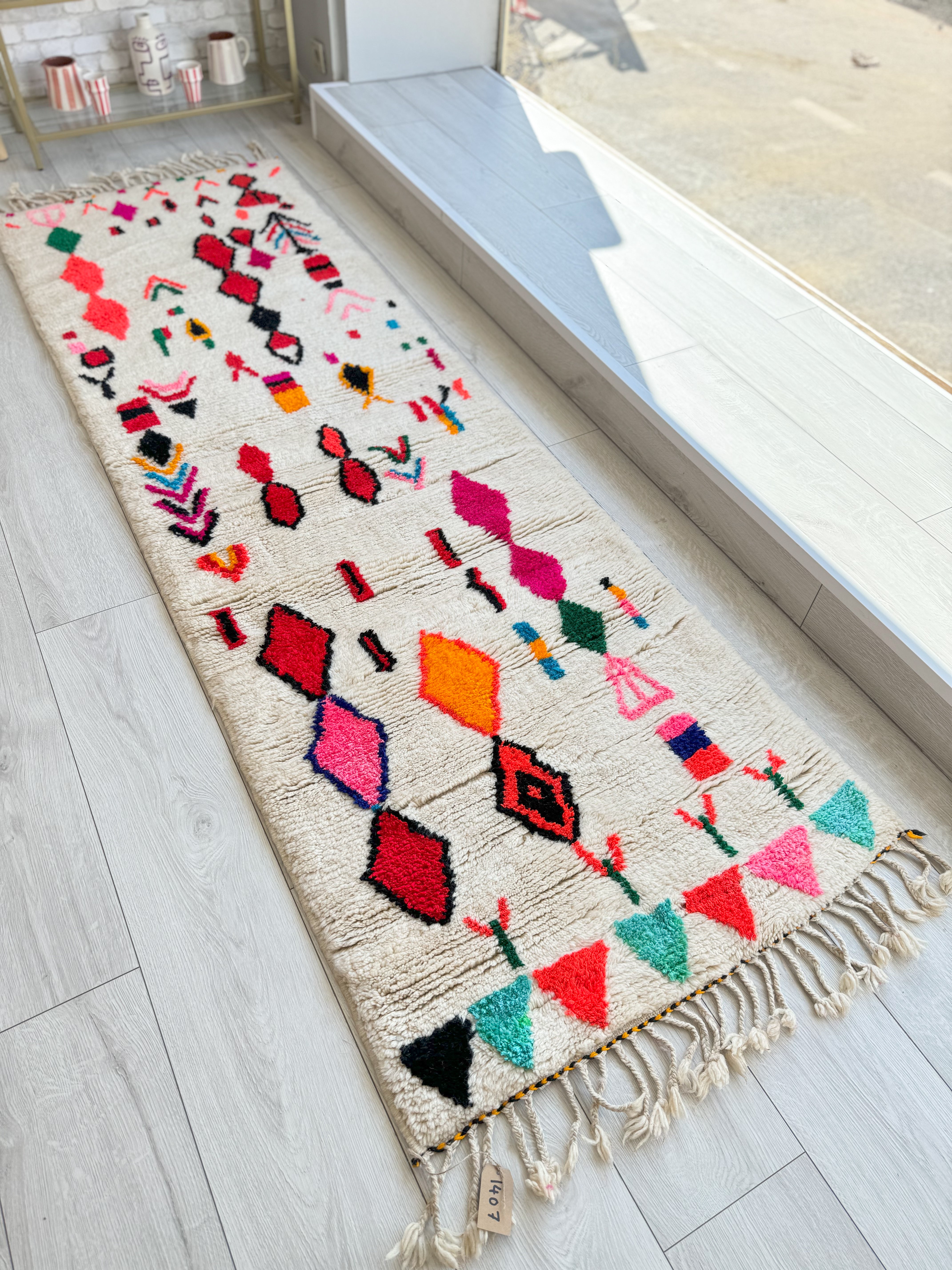 Tapis de couloir coloré 84 x 267 cm - n°1407