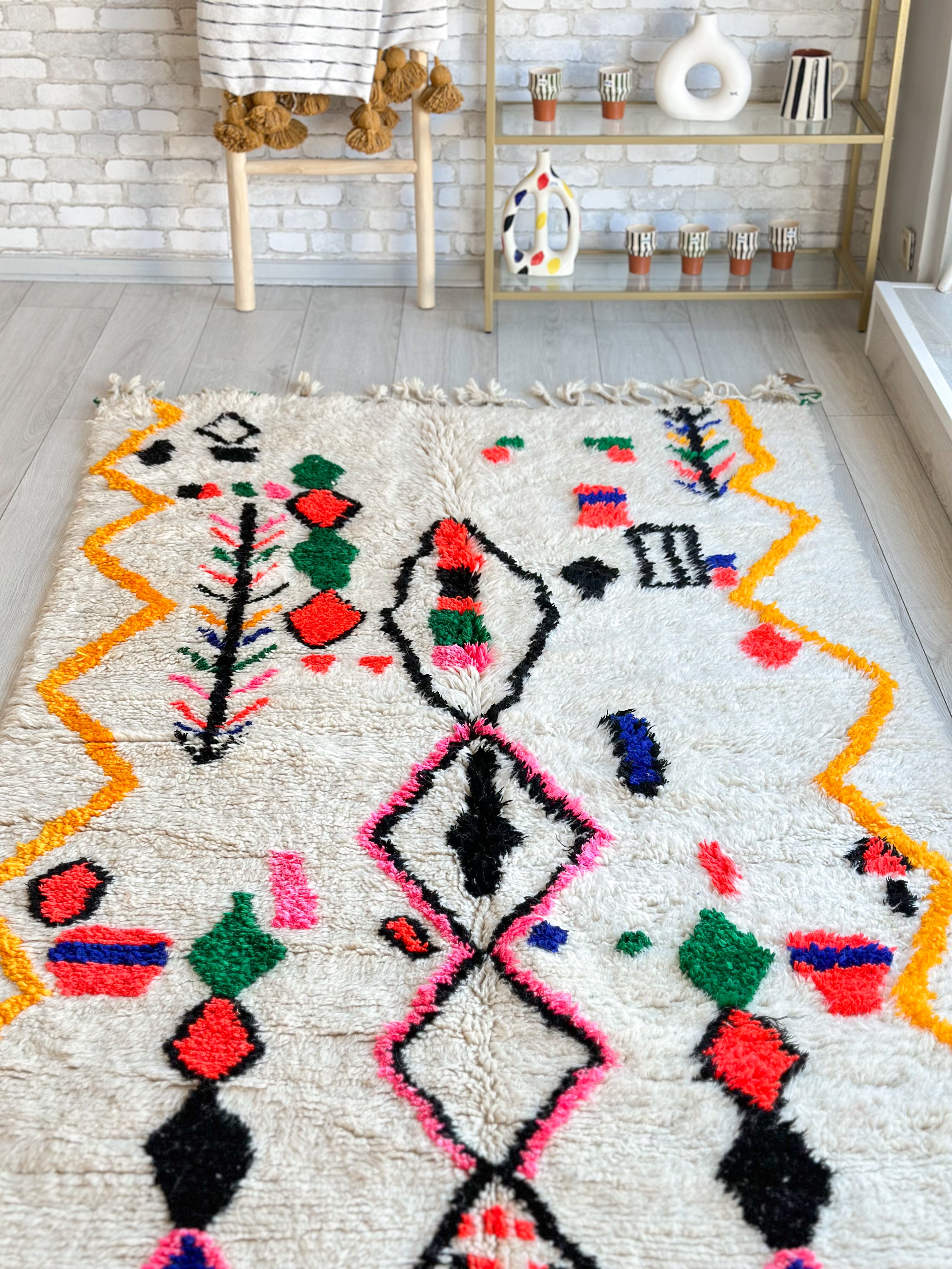 Colorful Berber rug 130 x 260 cm - n°712