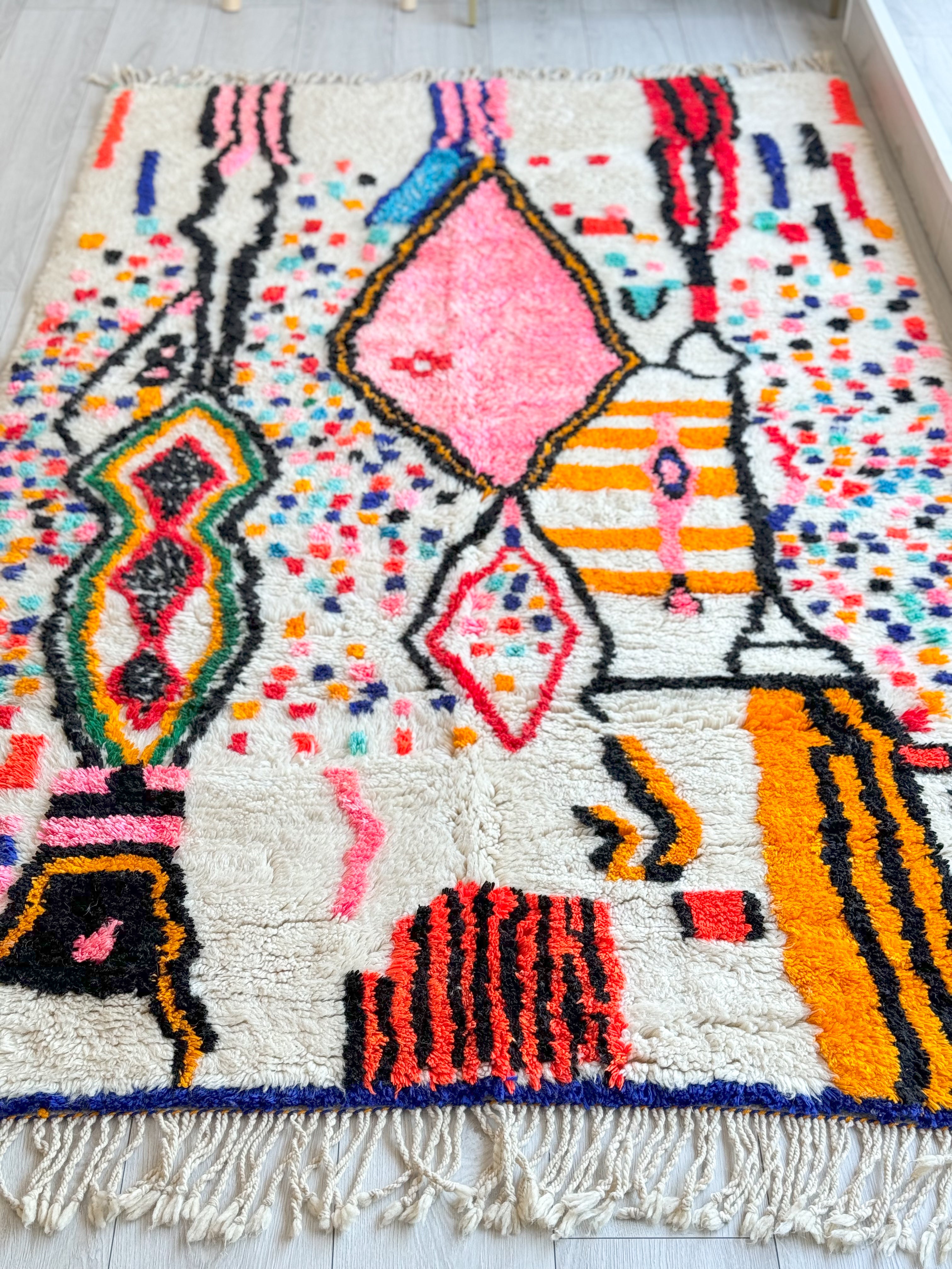 Colorful Moroccan Rug 153 x 263 cm / 5.0 x 8.6 ft - n°1187