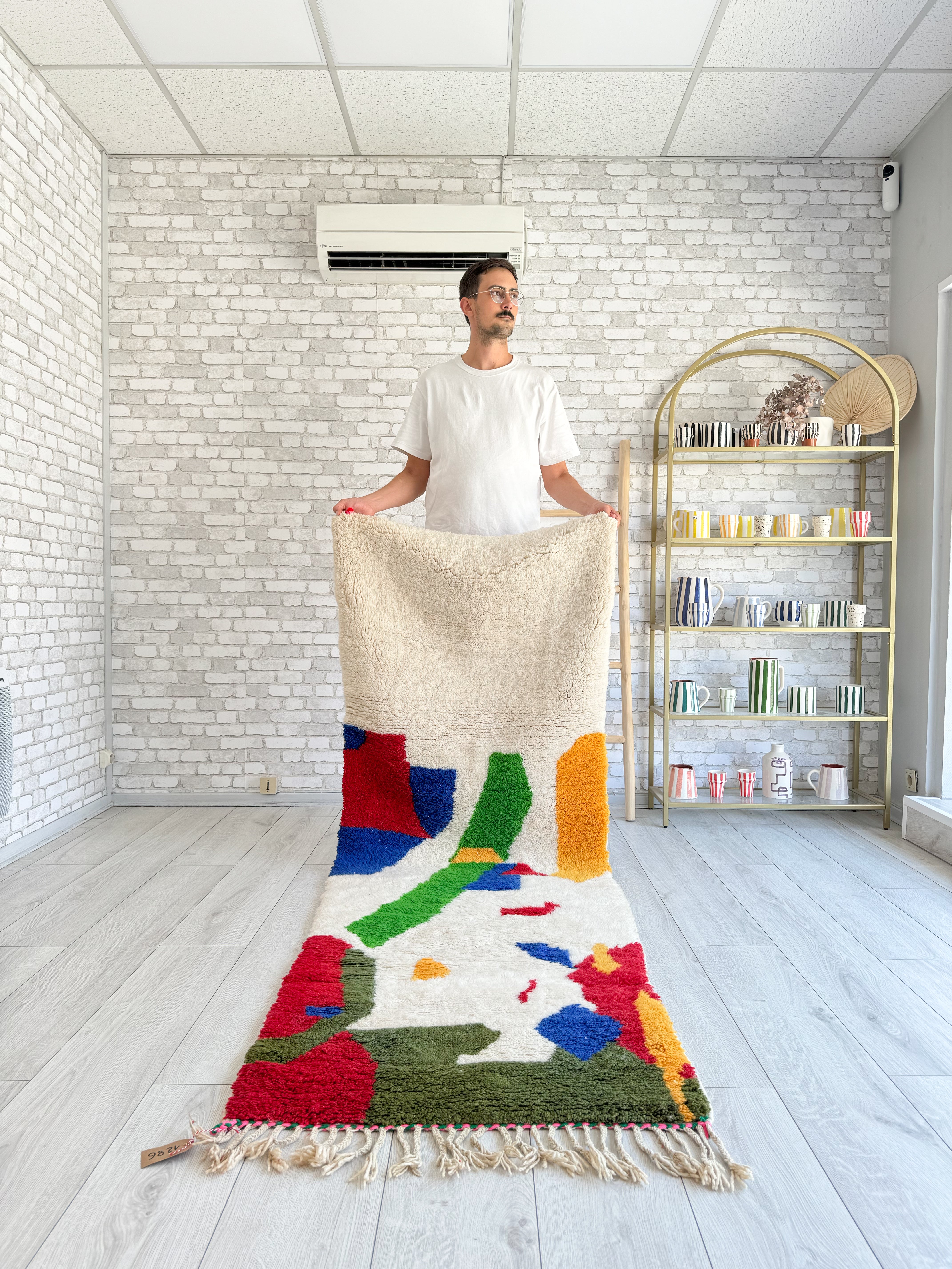 Bunter Berber-Flurteppich 81 x 260 cm – Nr. 1286