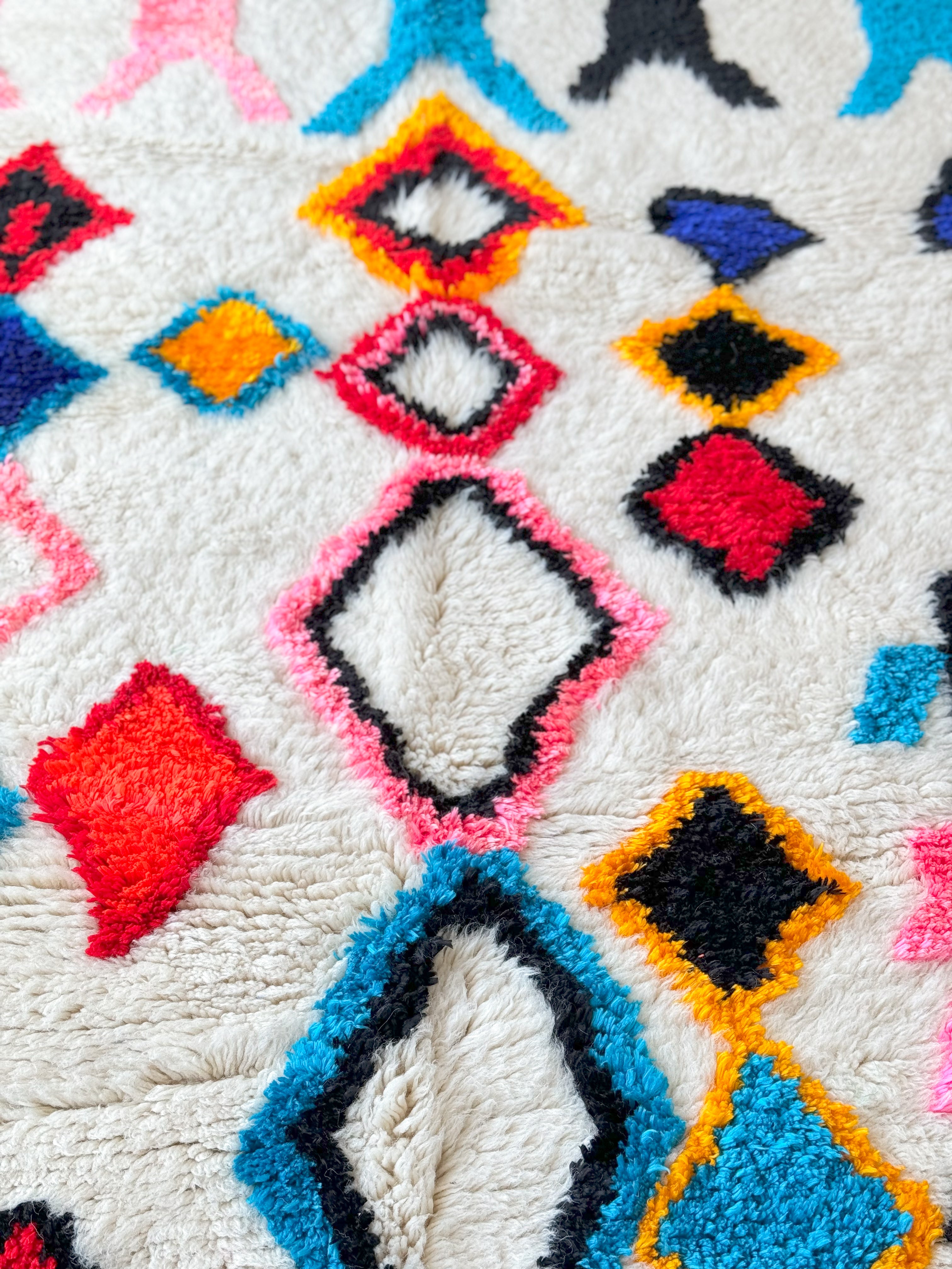 Colorful Berber rug 154 x 265 cm - n°979