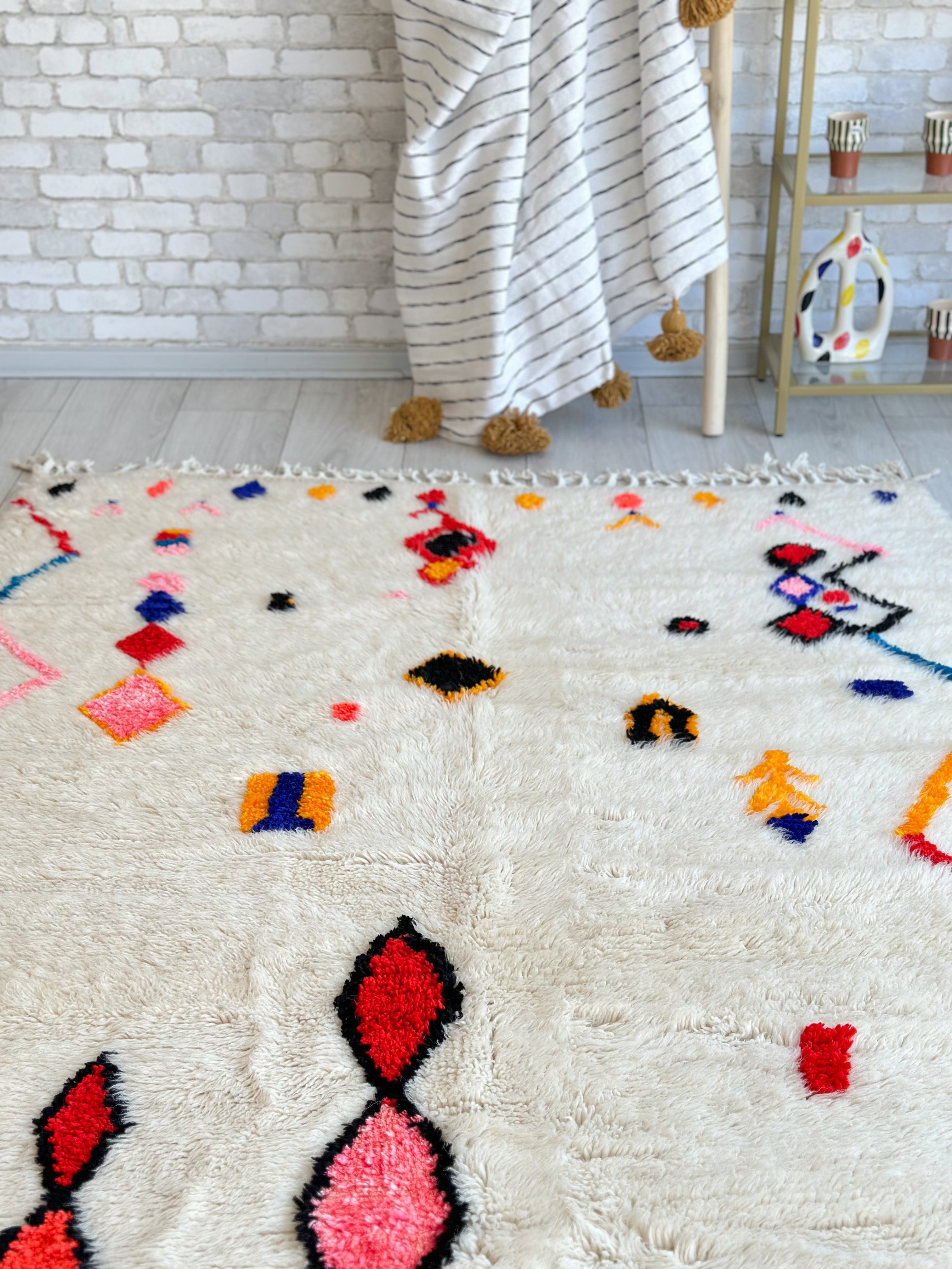 Colorful Berber rug 200 x 300 cm - n°560