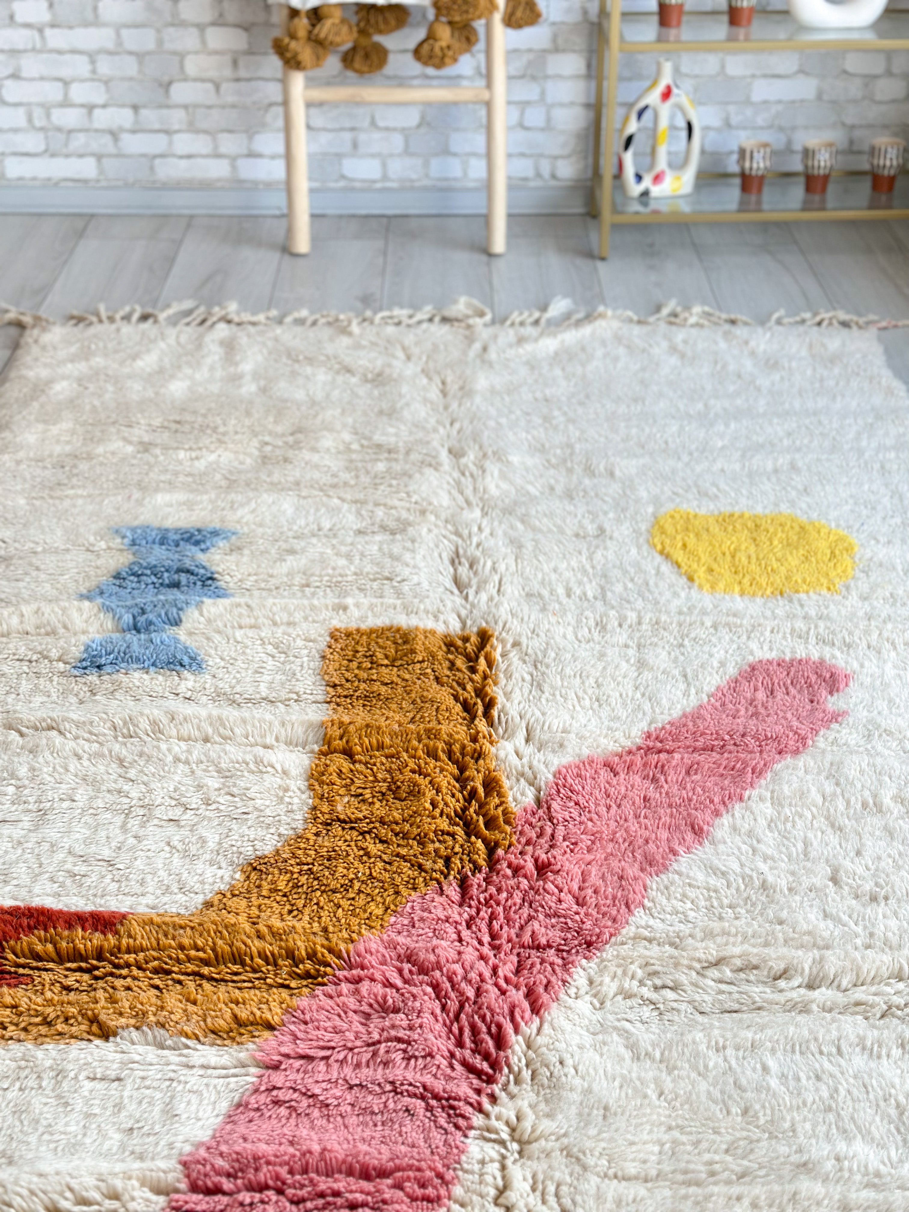 Tapis berbère coloré - n°634