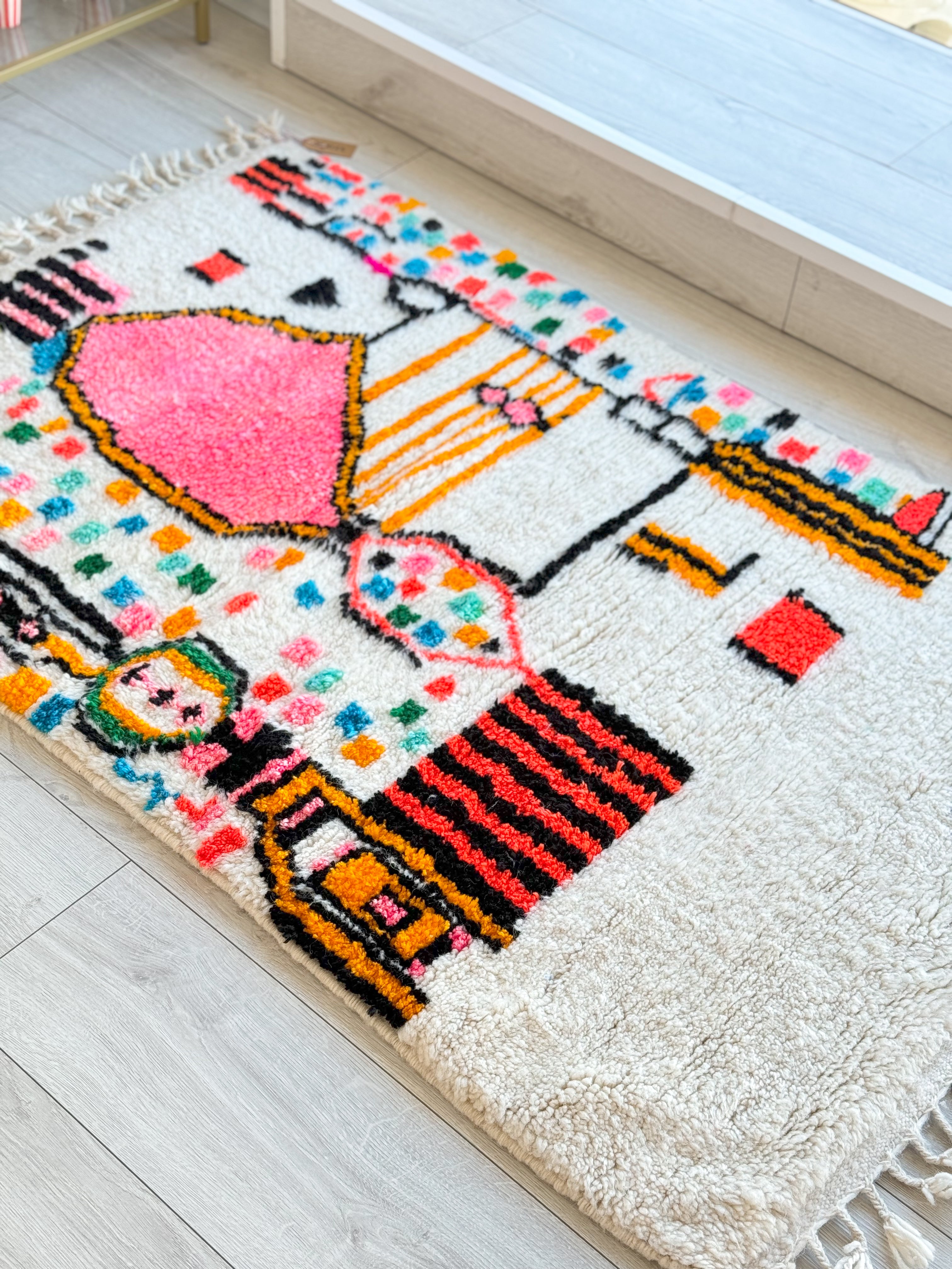 Colorful Berber rug 100 x 162 cm - n°918