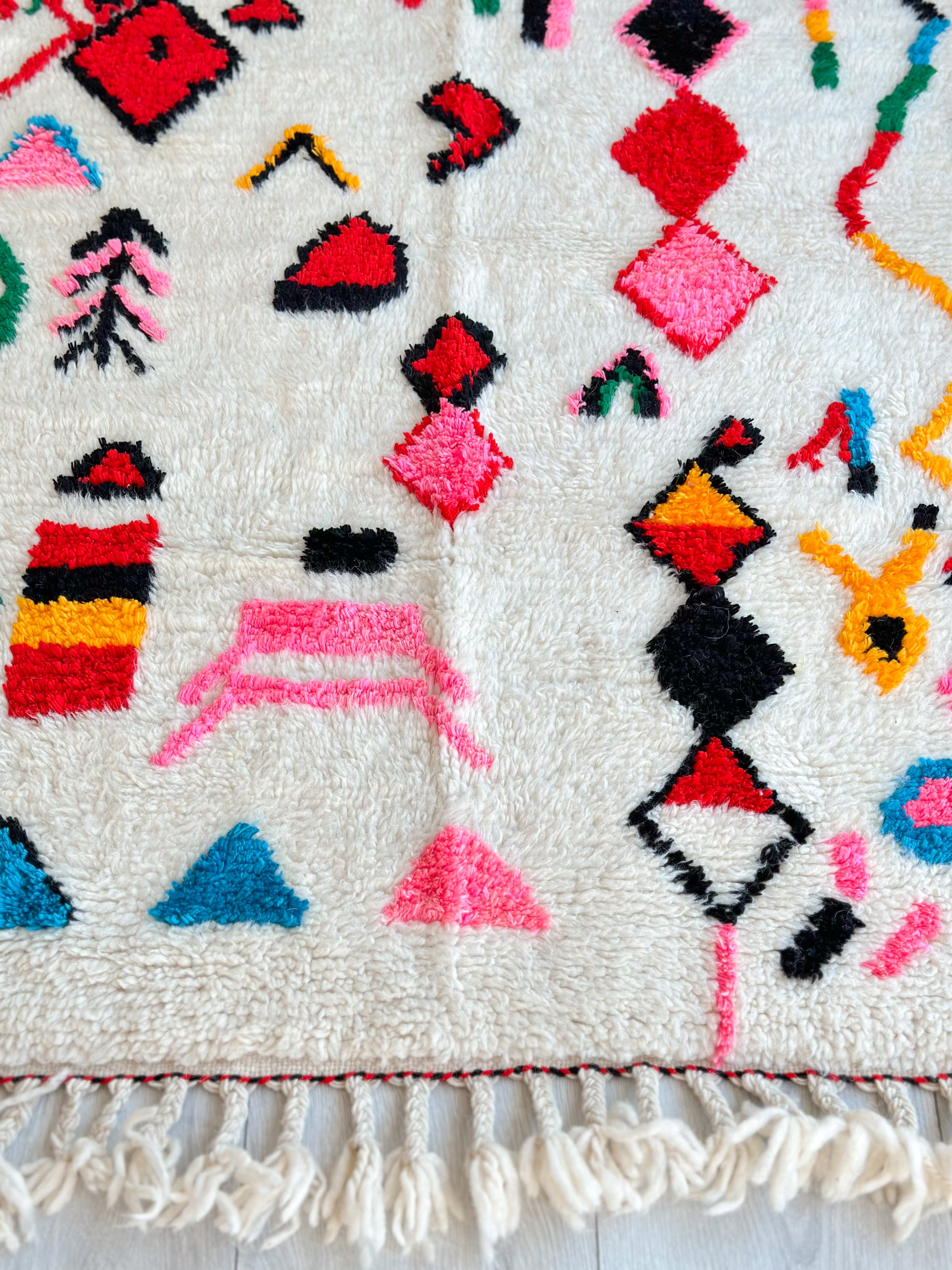 Colorful Berber rug 102 x 173 cm - n°614