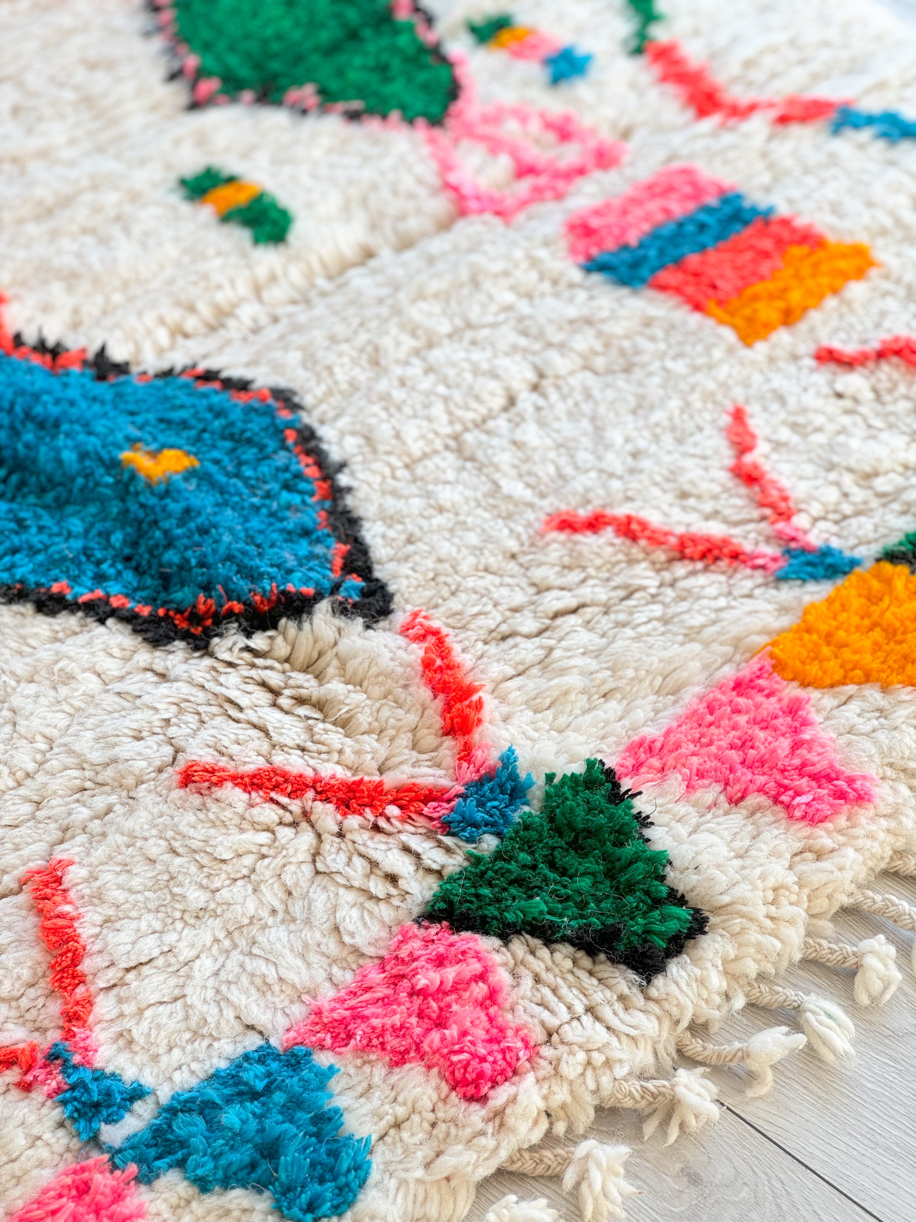 Colorful Berber rug ULTRA SHAGGY 150 x 262 cm - n°902