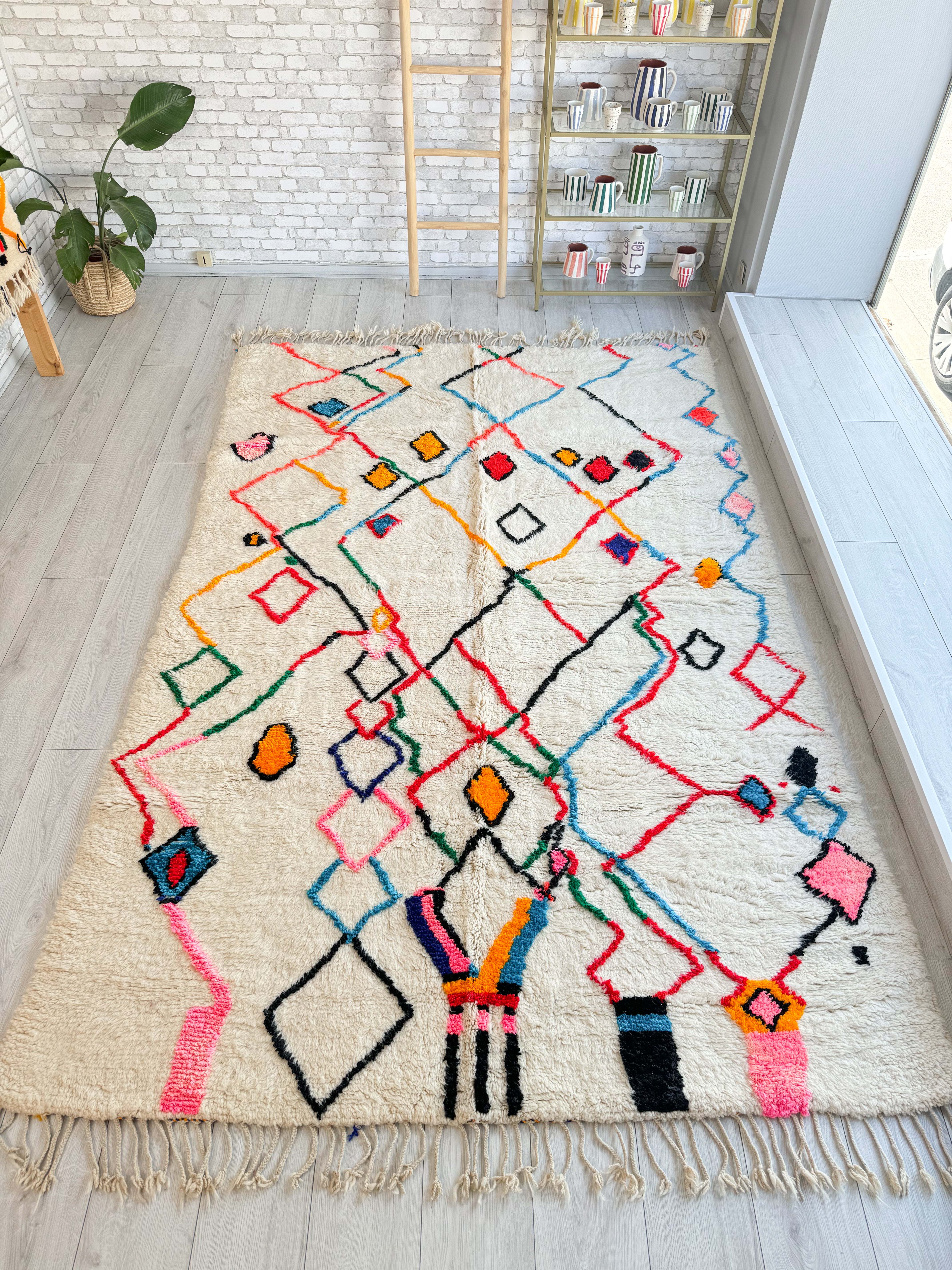 Tapis berbère coloré 195 x 322 cm - n°1422