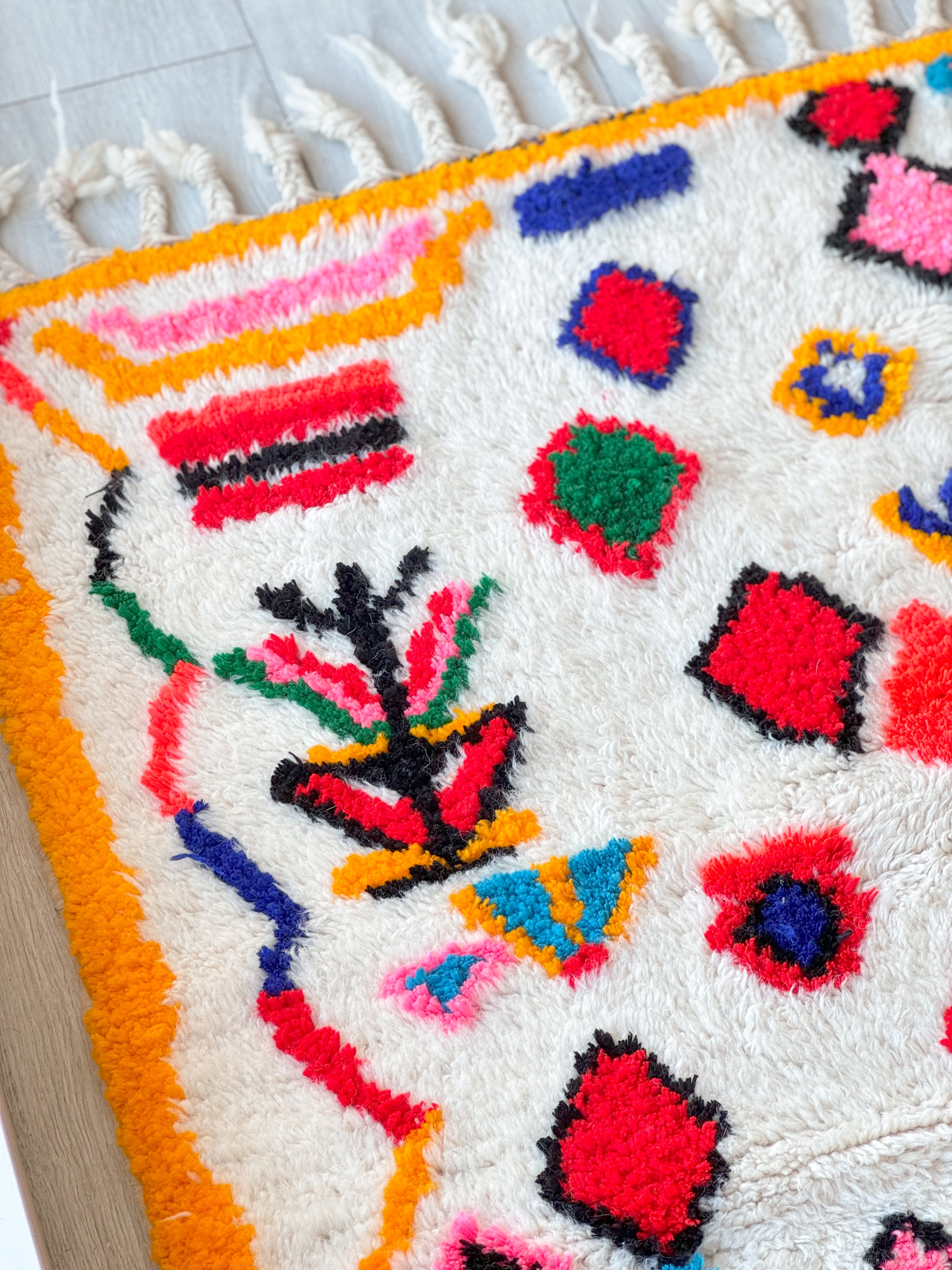 Colorful Berber rug 100 x 160 cm - n°851