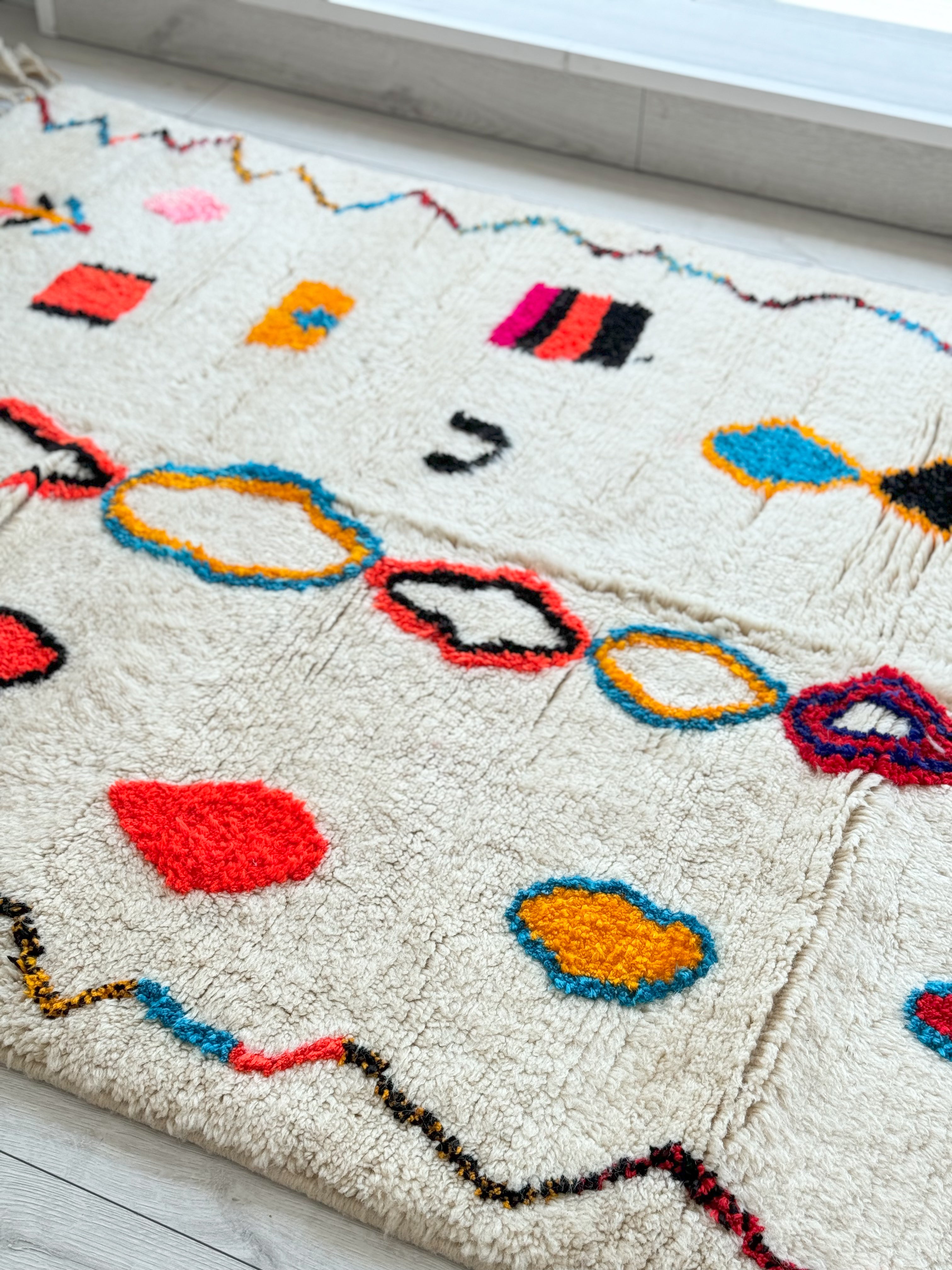 Colorful Berber rug 140 x 280 cm - n°1116