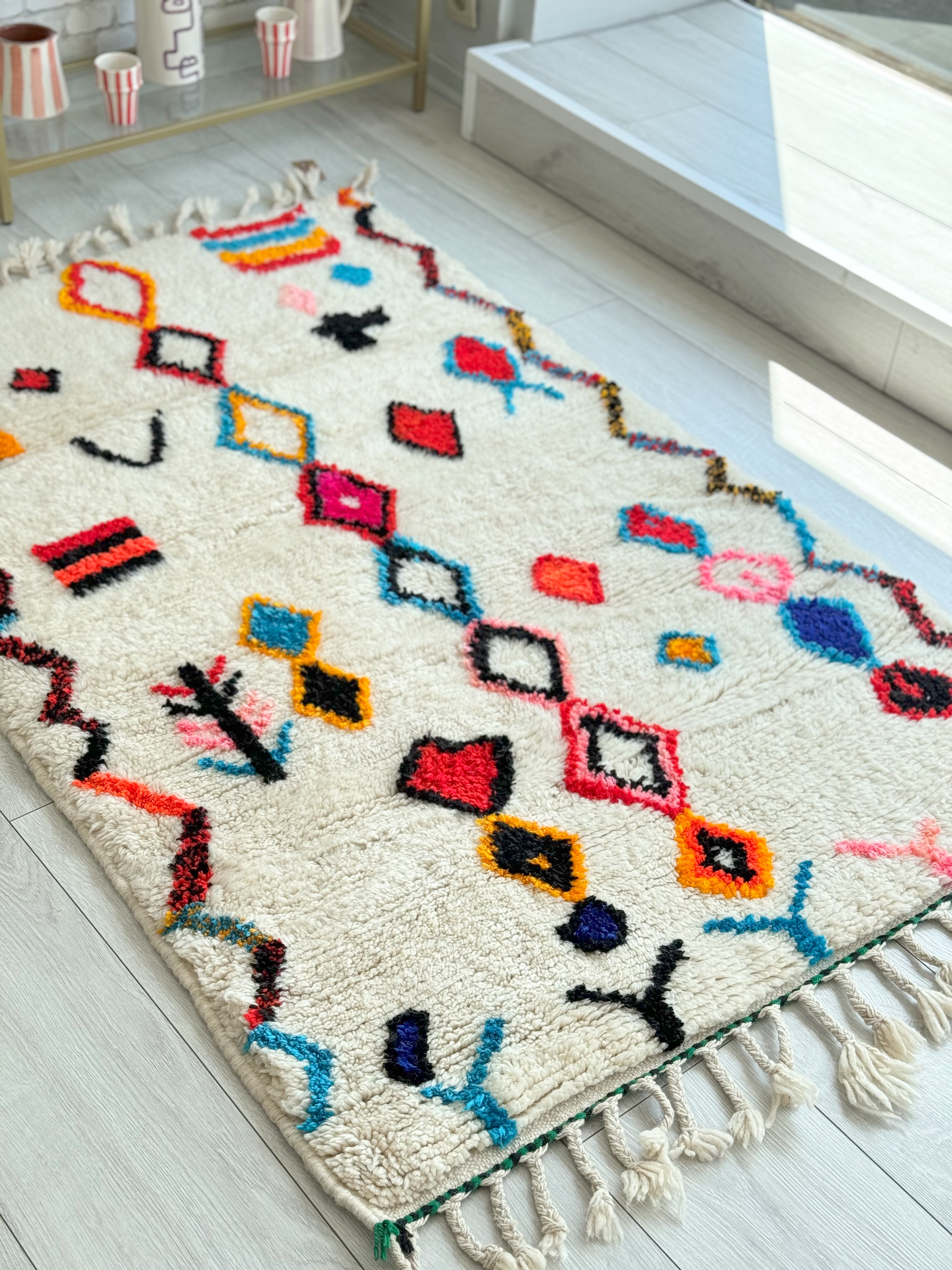 Colorful Berber rug 102 x 170 cm - n°1143