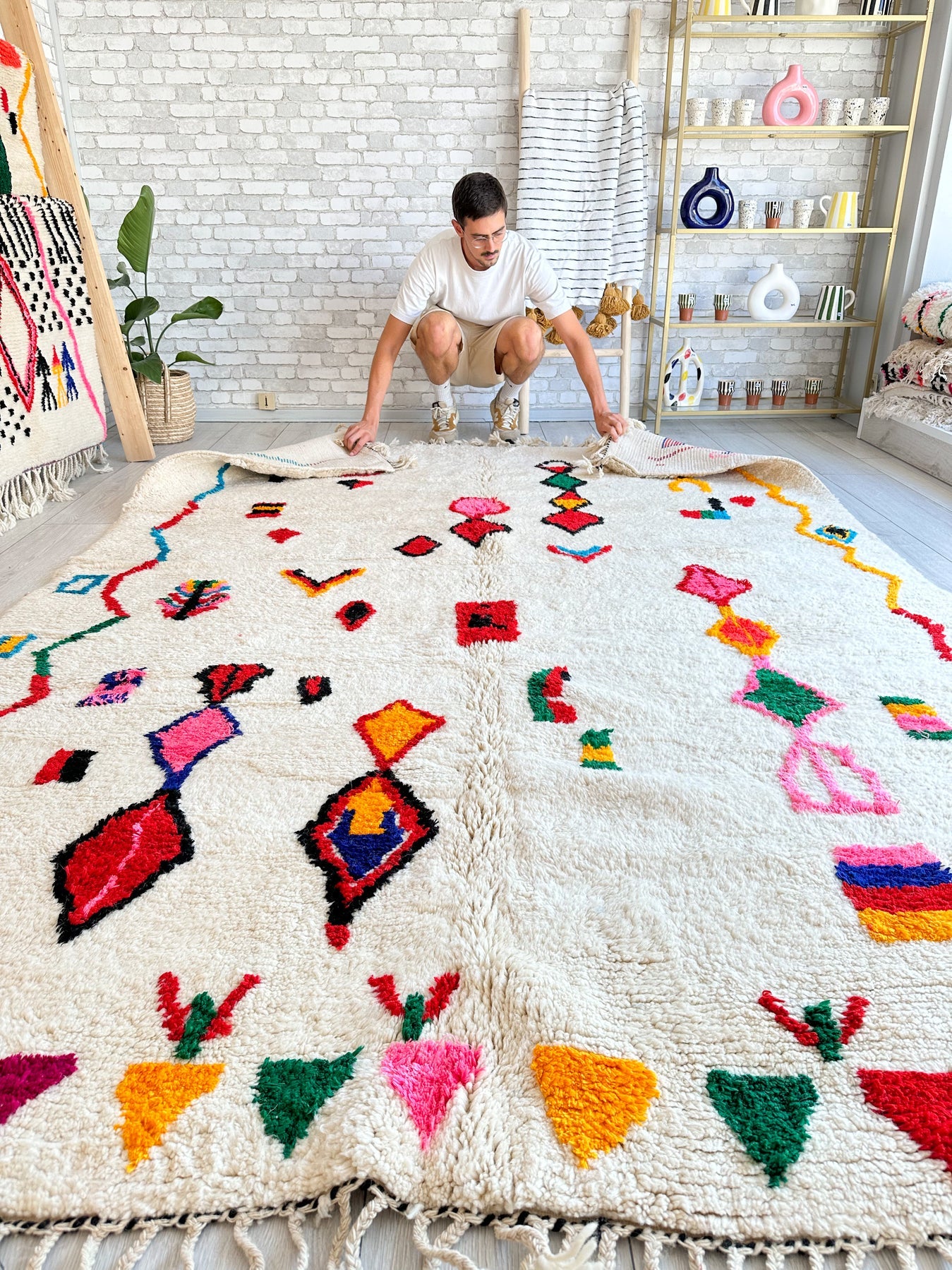 Tapis berbère coloré - n°616