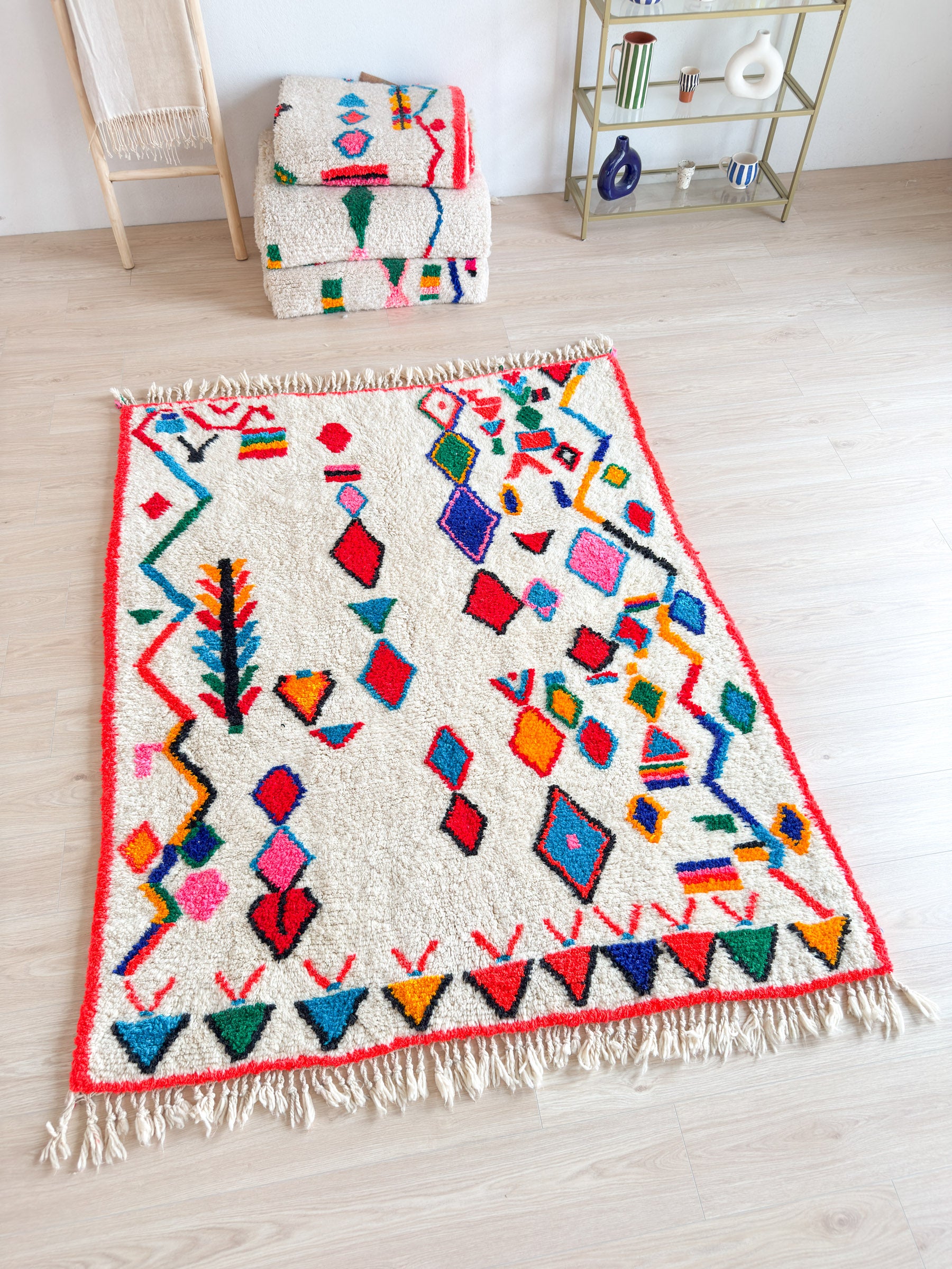 Tapis berbère coloré 160 x 216 cm - n°2102