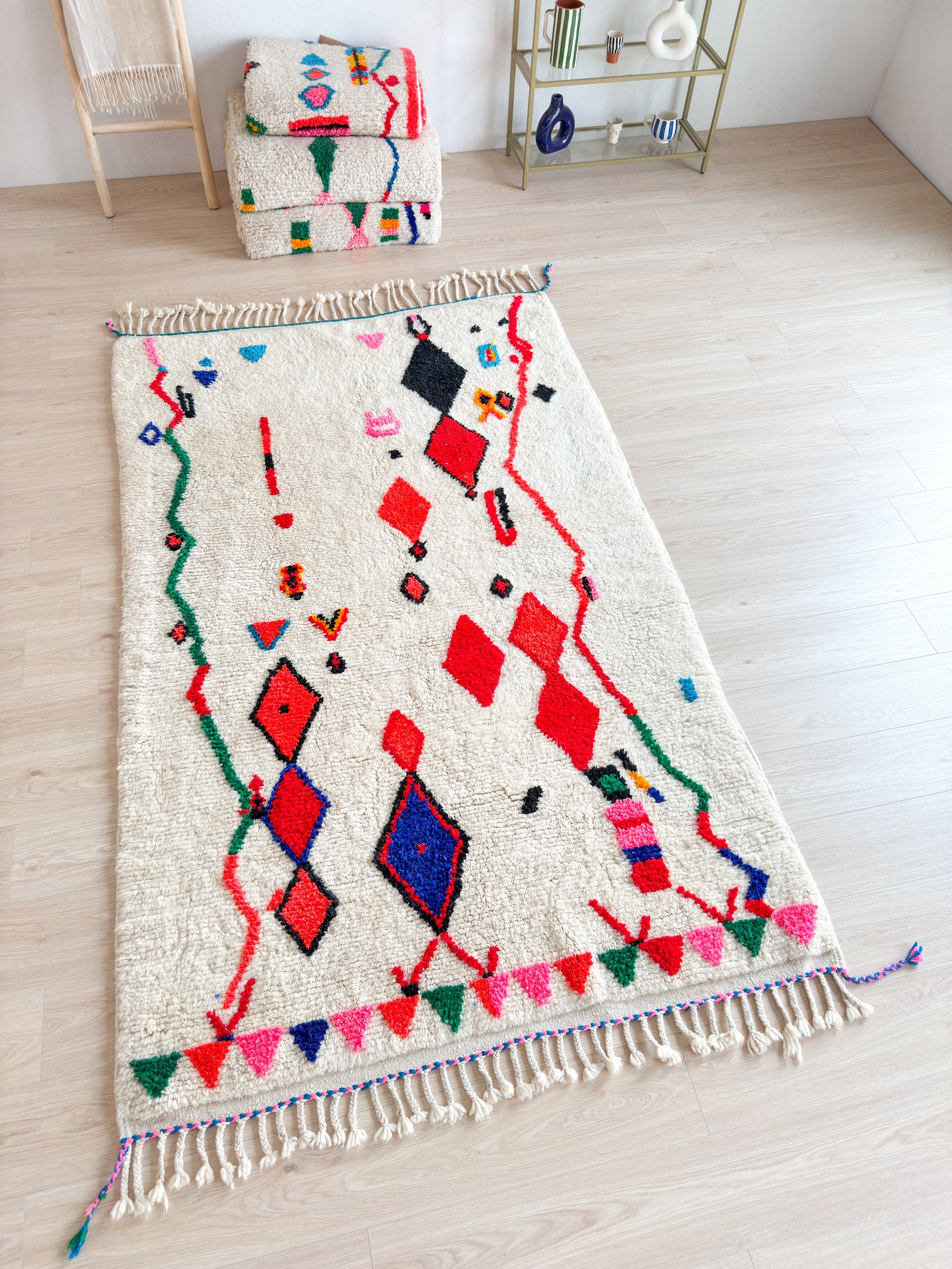 Tapis berbère coloré 156 x 276 cm - n°1949