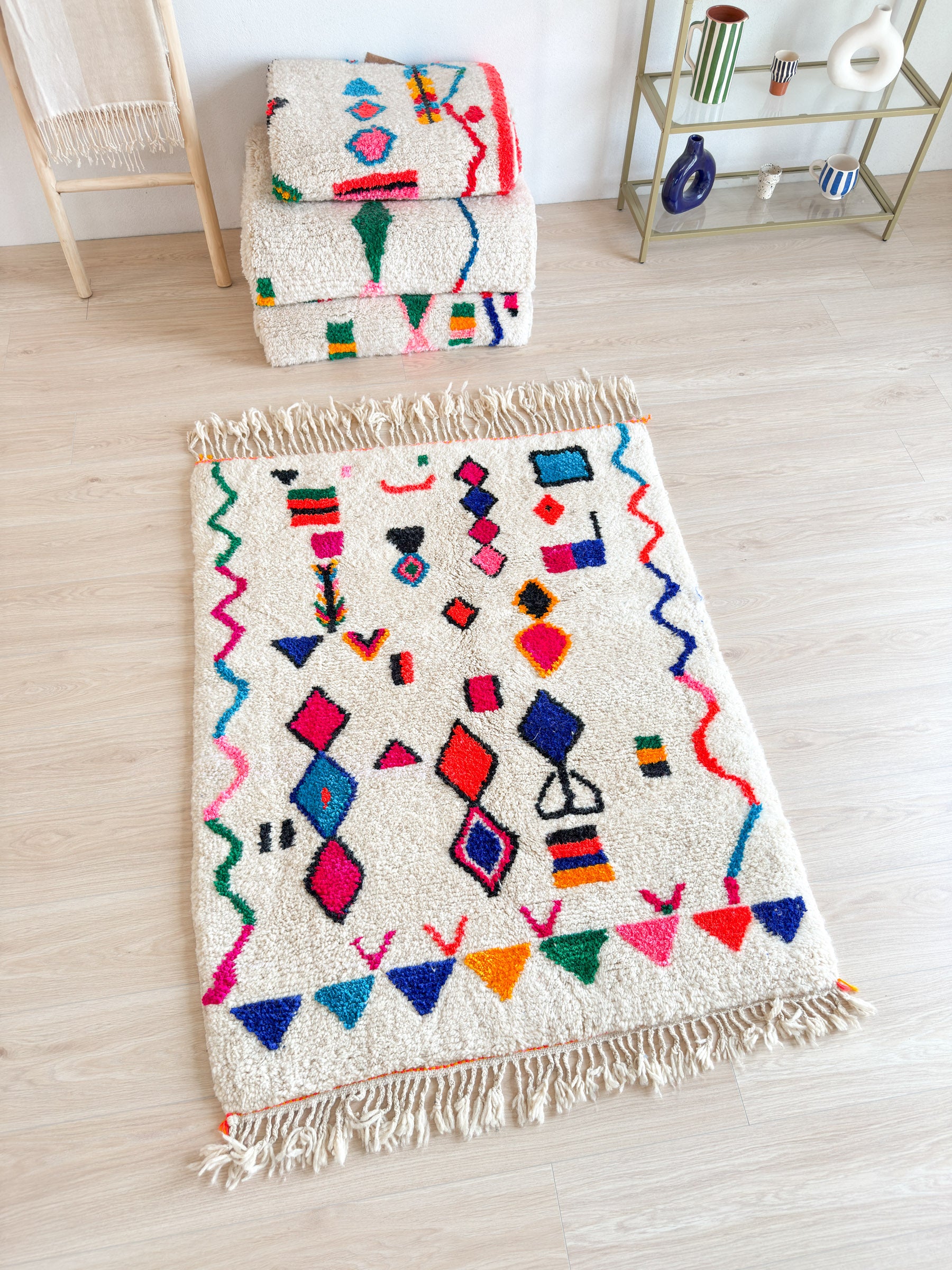 Tapis berbère coloré 118 x 176 cm - n°2080