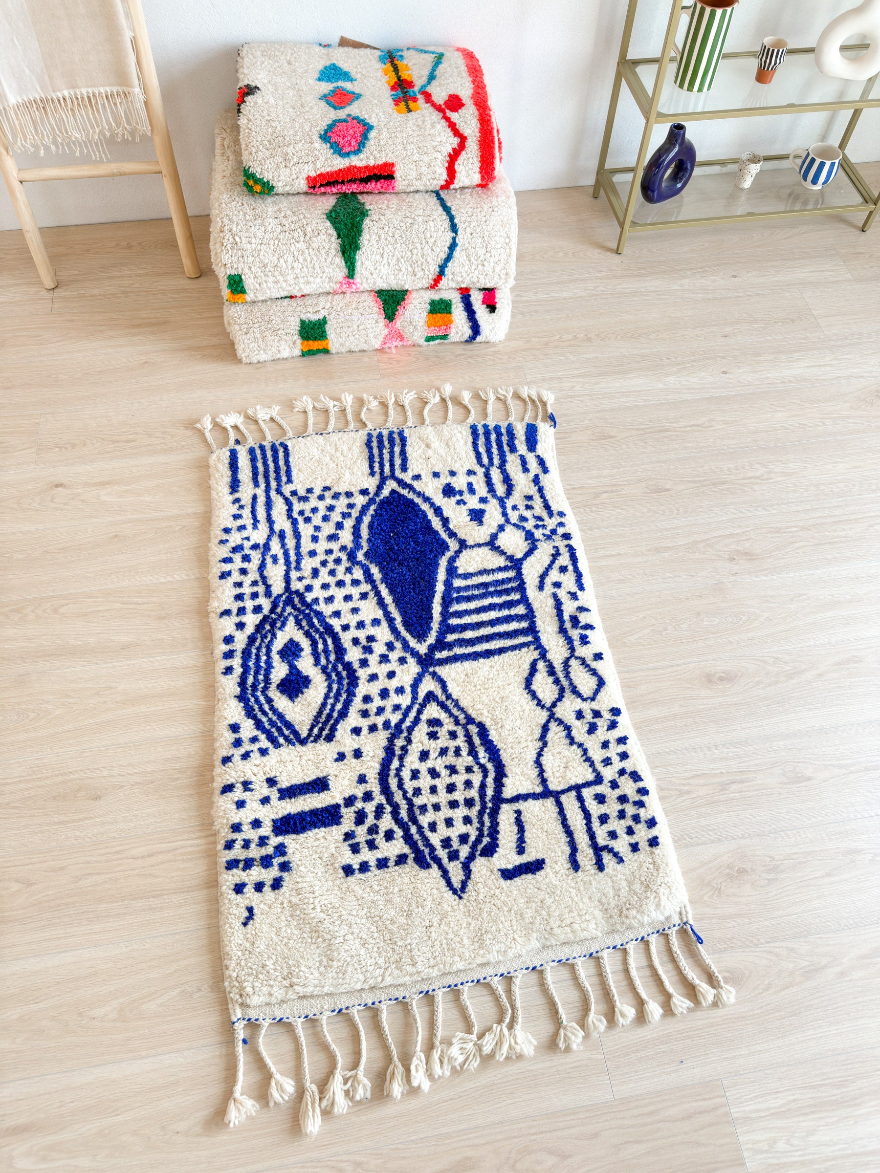 Colorful Berber rug 86 x 157 cm - n°2057