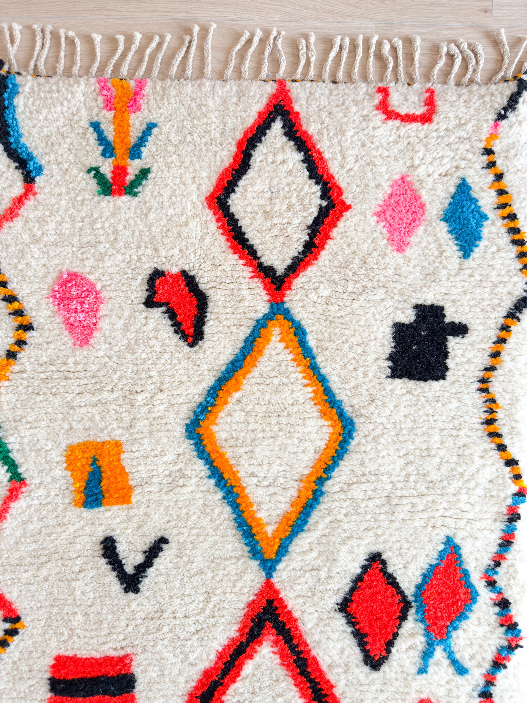 Tapis de couloir berbère coloré 91 x 257 cm - n°2142