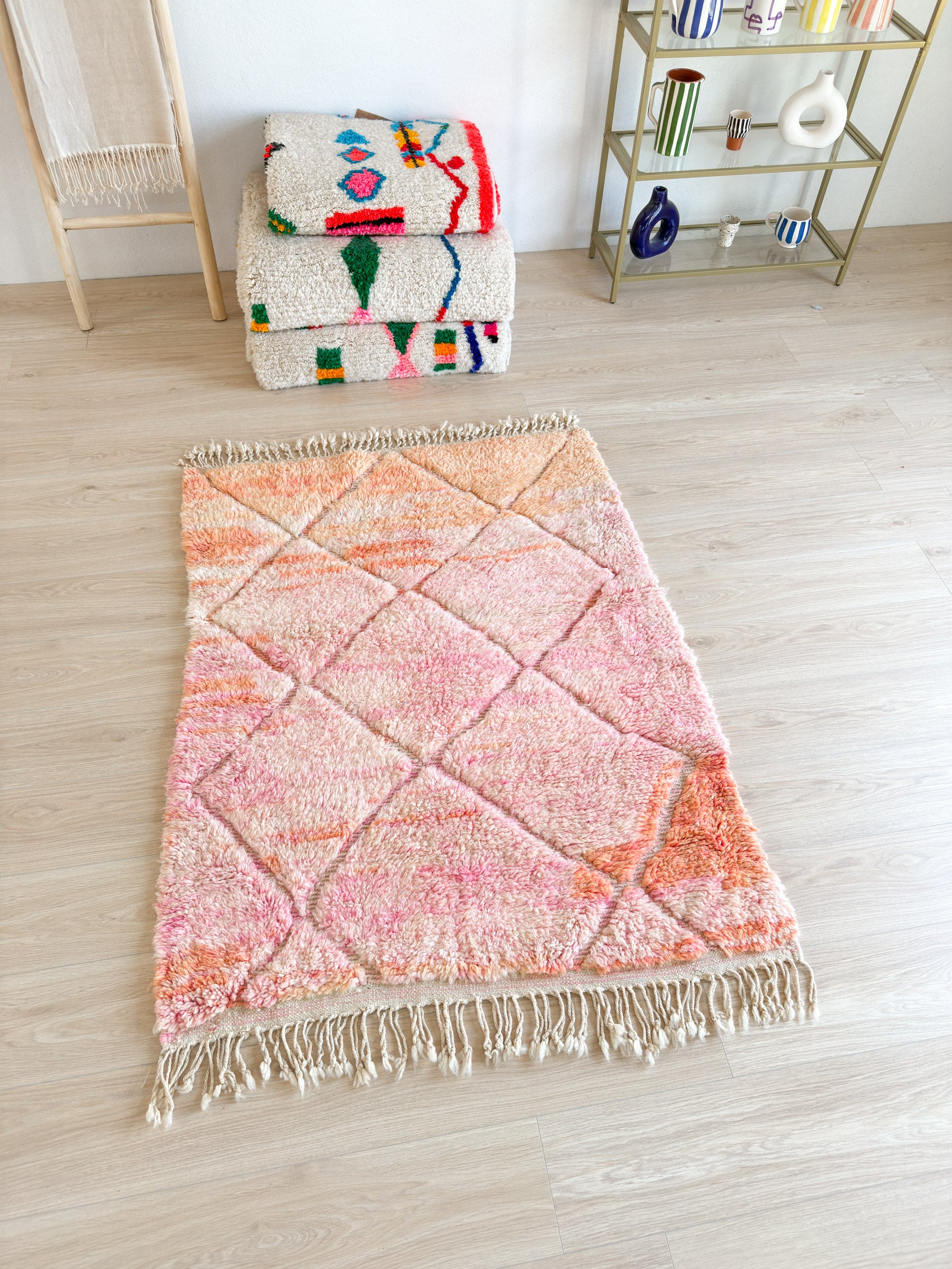 Tapis berbère coloré 114 x 165 cm - n°2086