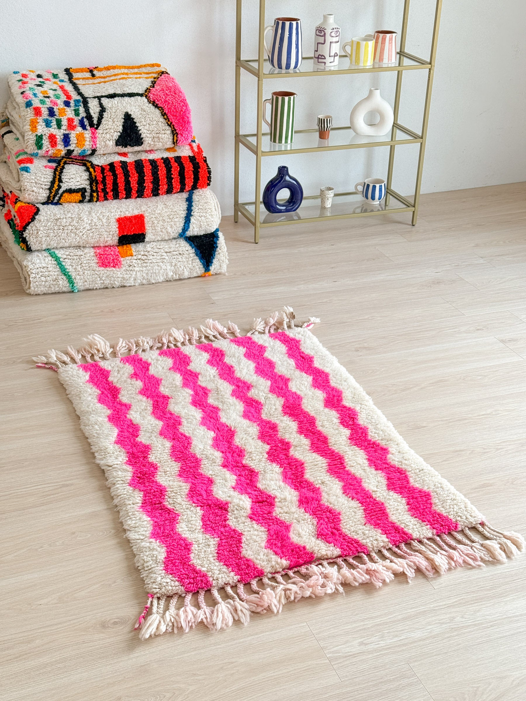 Colorful Berber rug 90 x 137 cm - n°1595