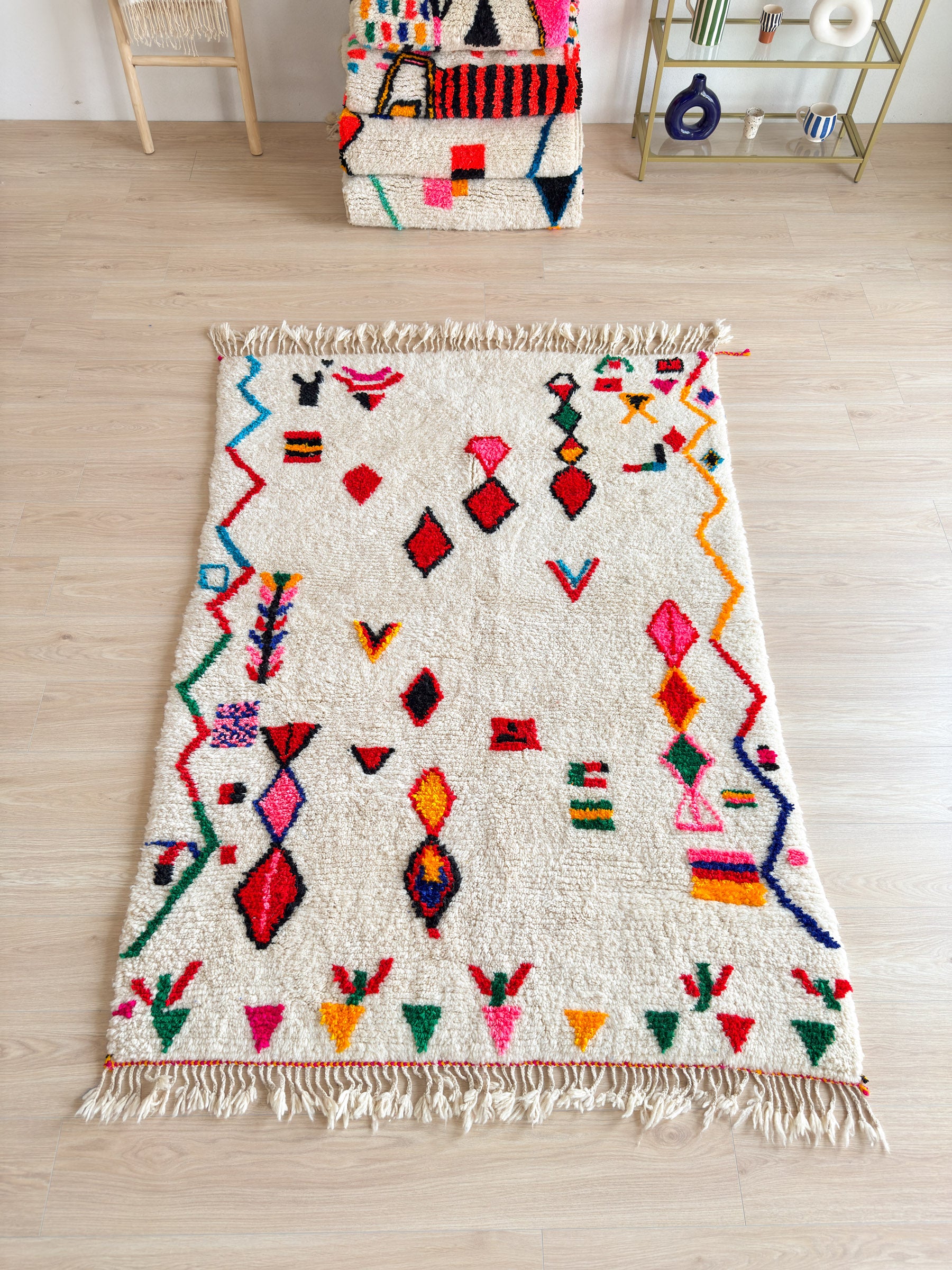 Colorful Berber rug 149 x 220 cm - n°1758