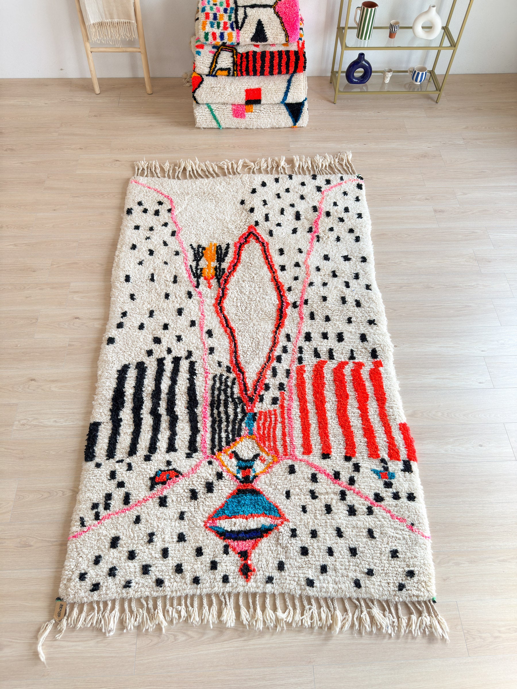 Colorful Berber rug 155 x 272 cm - n°1712