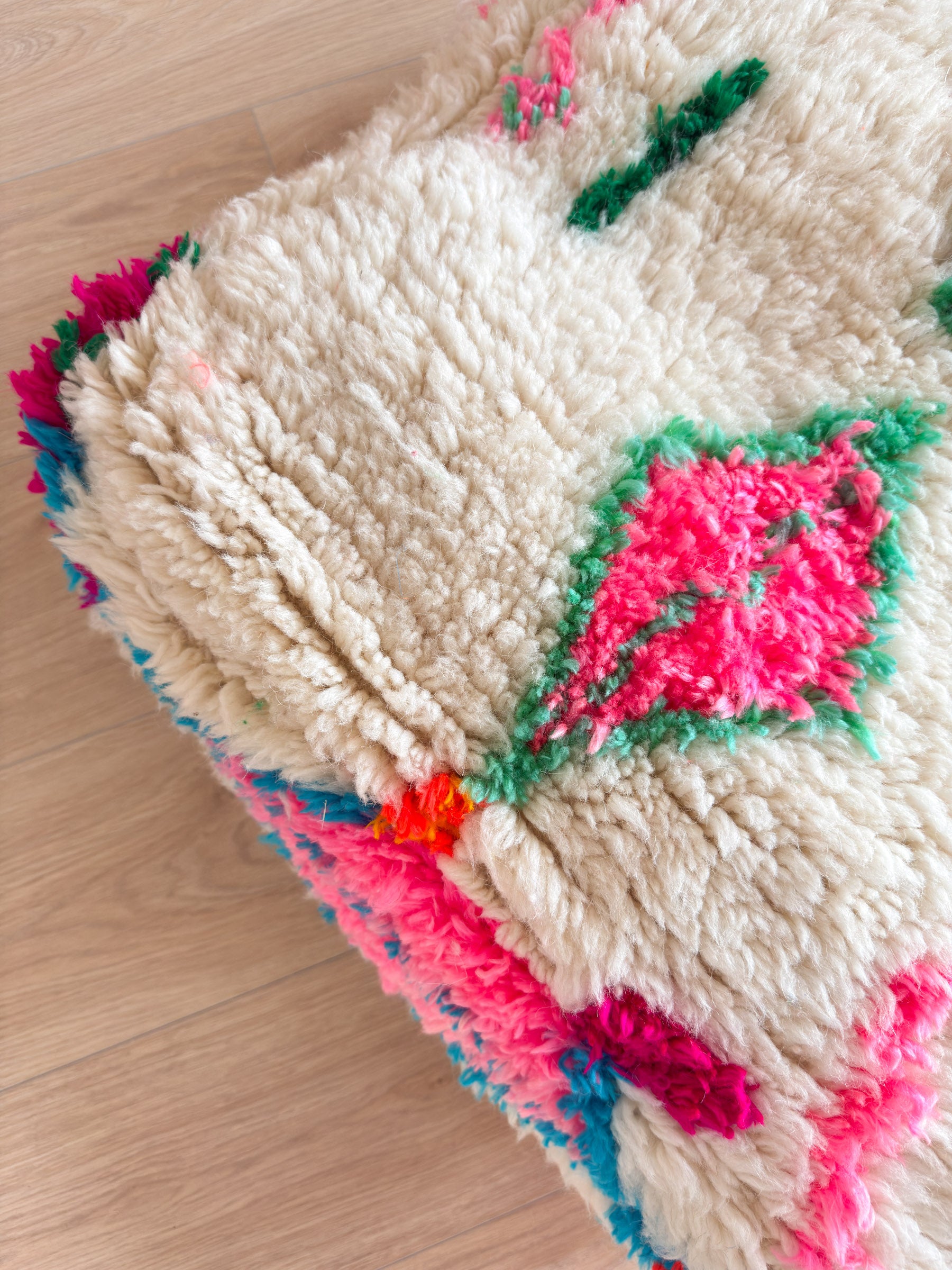 Moroccan pouf, colorful Berber pouf - 60 x 60 cm - n°3