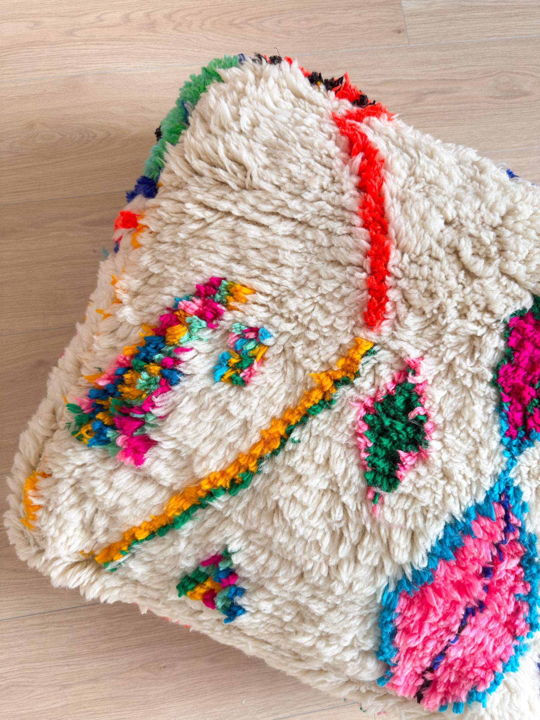 Moroccan pouf, colorful Berber pouf - 60 x 60 cm - n°5