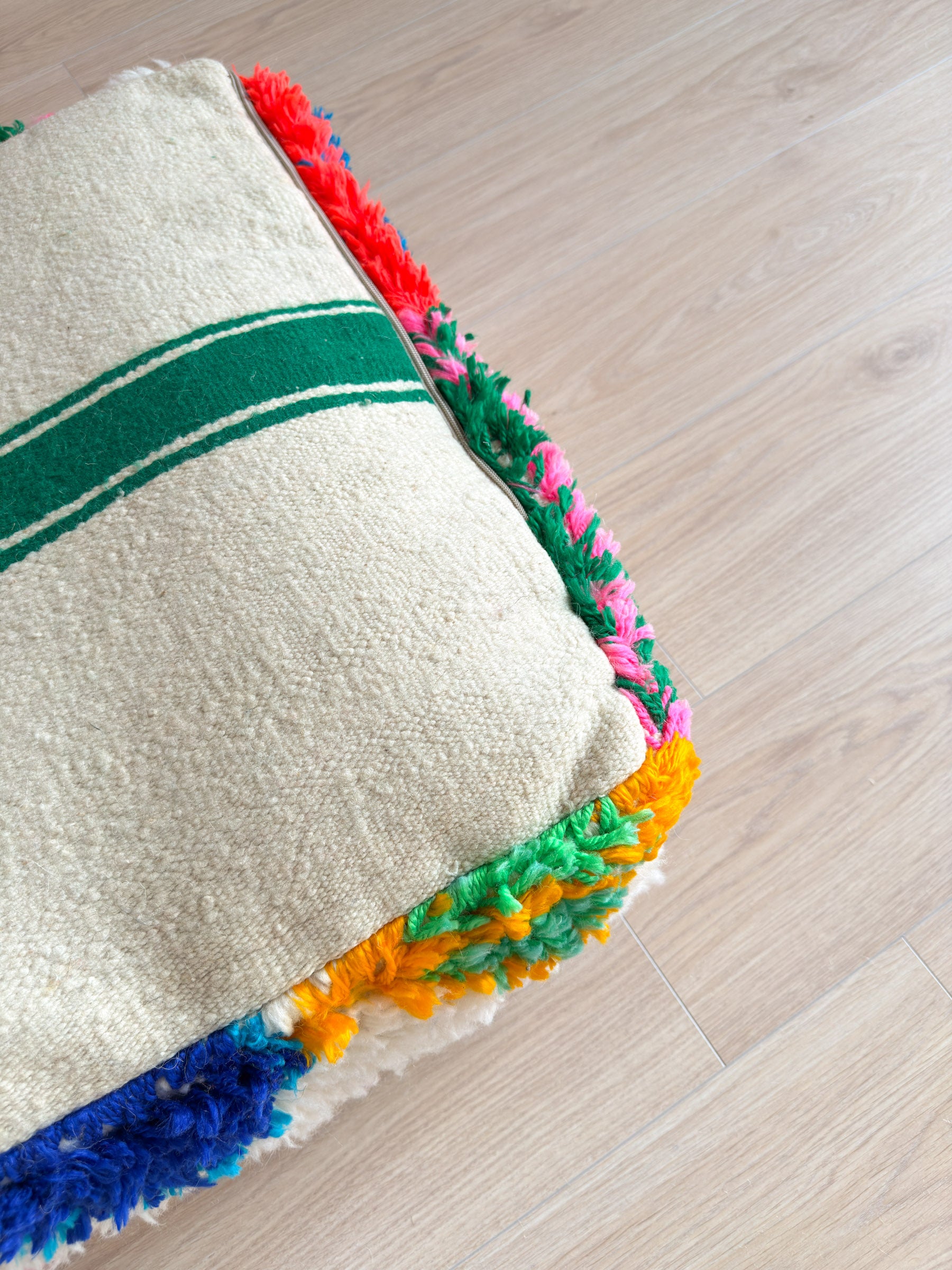 Moroccan pouf, colorful Berber pouf - 60 x 60 cm - n°5