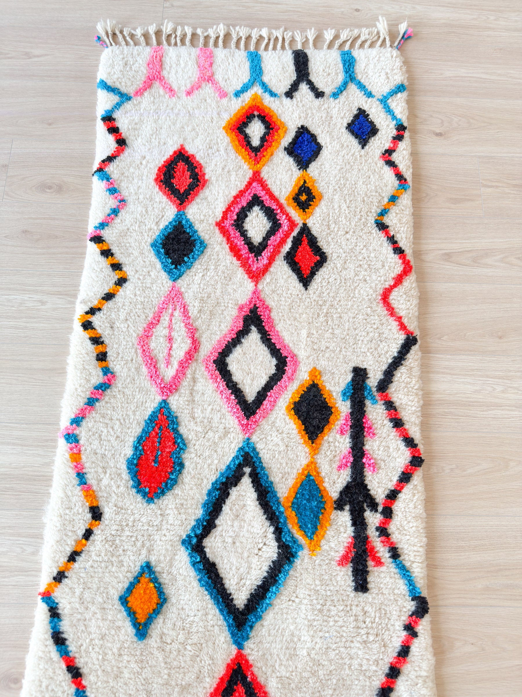 Tapis de couloir berbère coloré 87 x 320 cm - n°1951